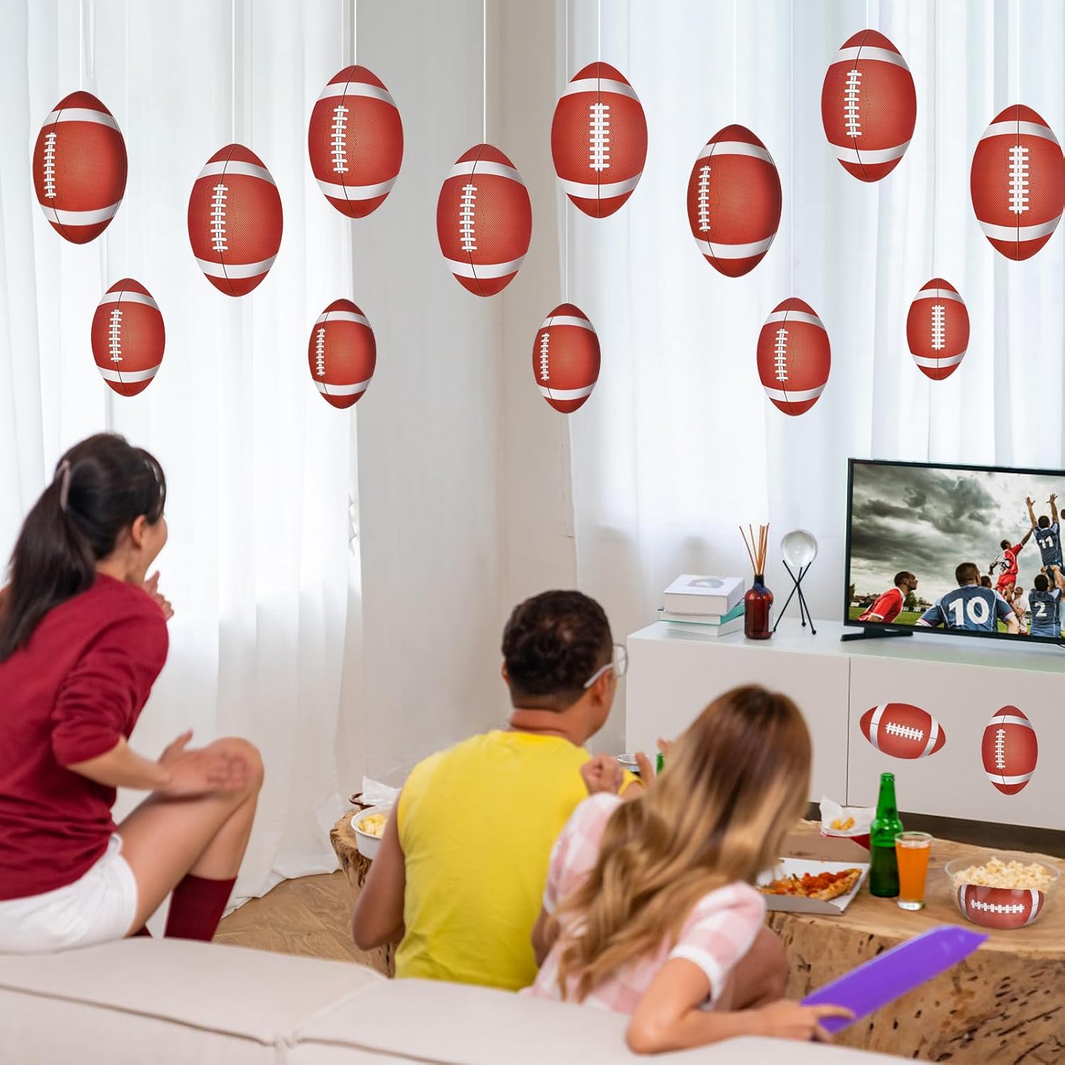 45PCS Football Cutout Paper Football Cutouts for Classroom Decorations