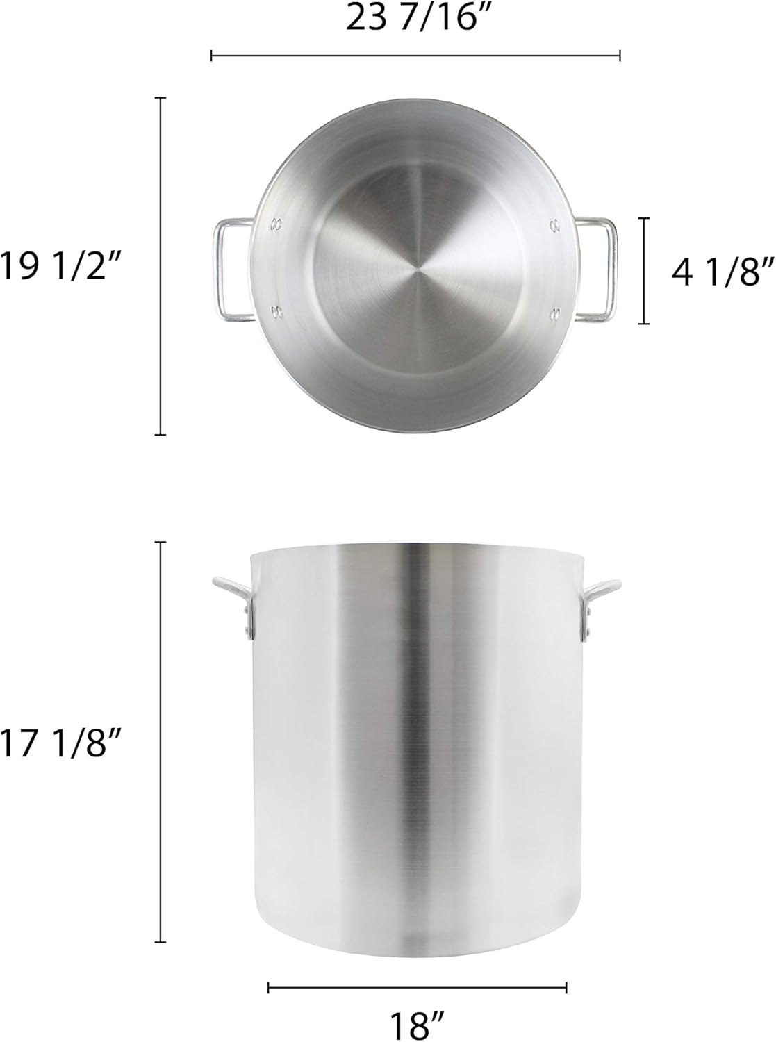 80 Quart Aluminum Stock Pot with Handles
