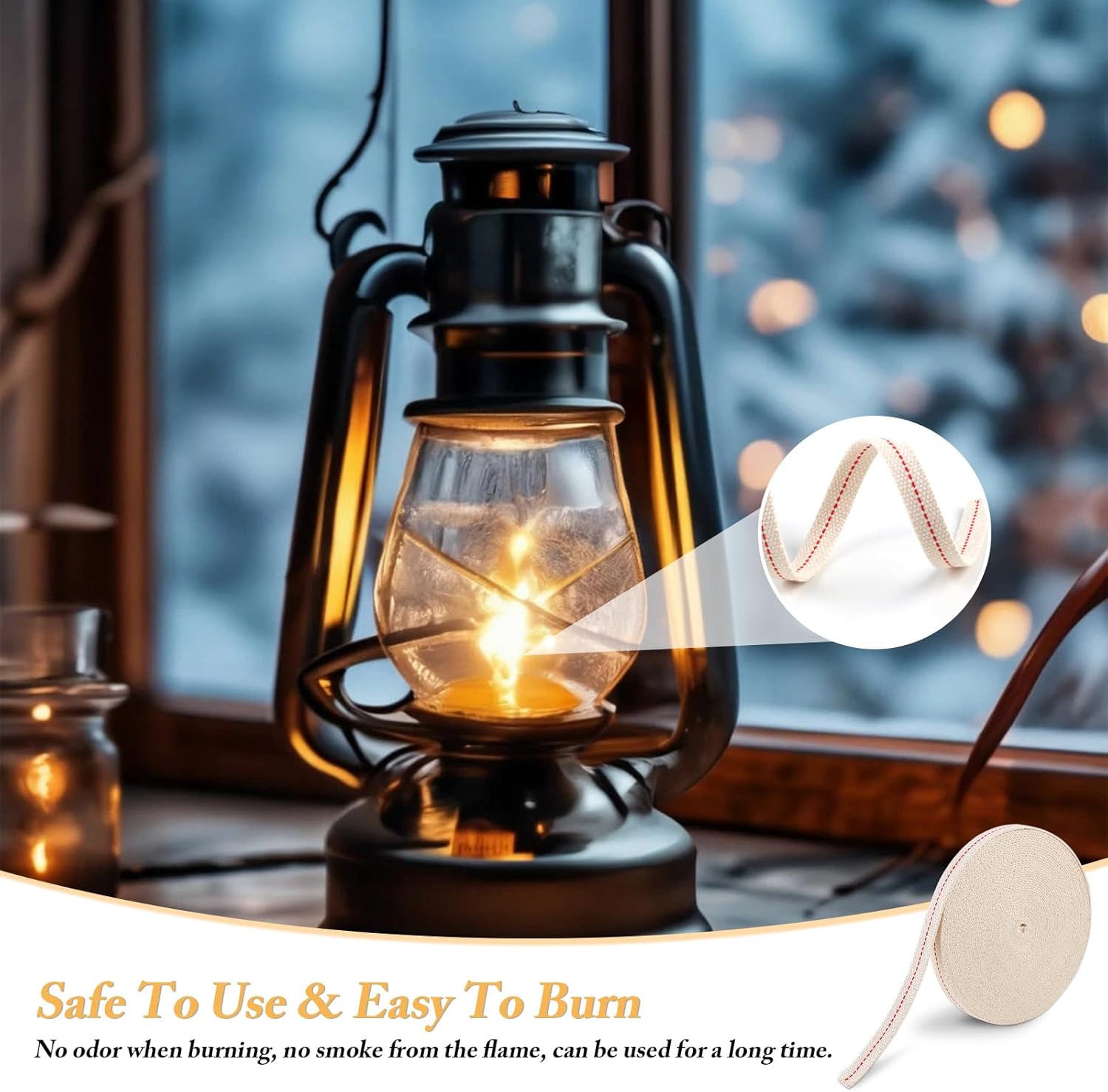 Ninsula 328 Feet Oil Lamp Wicks 12 Inch Wide Replacement Wicks