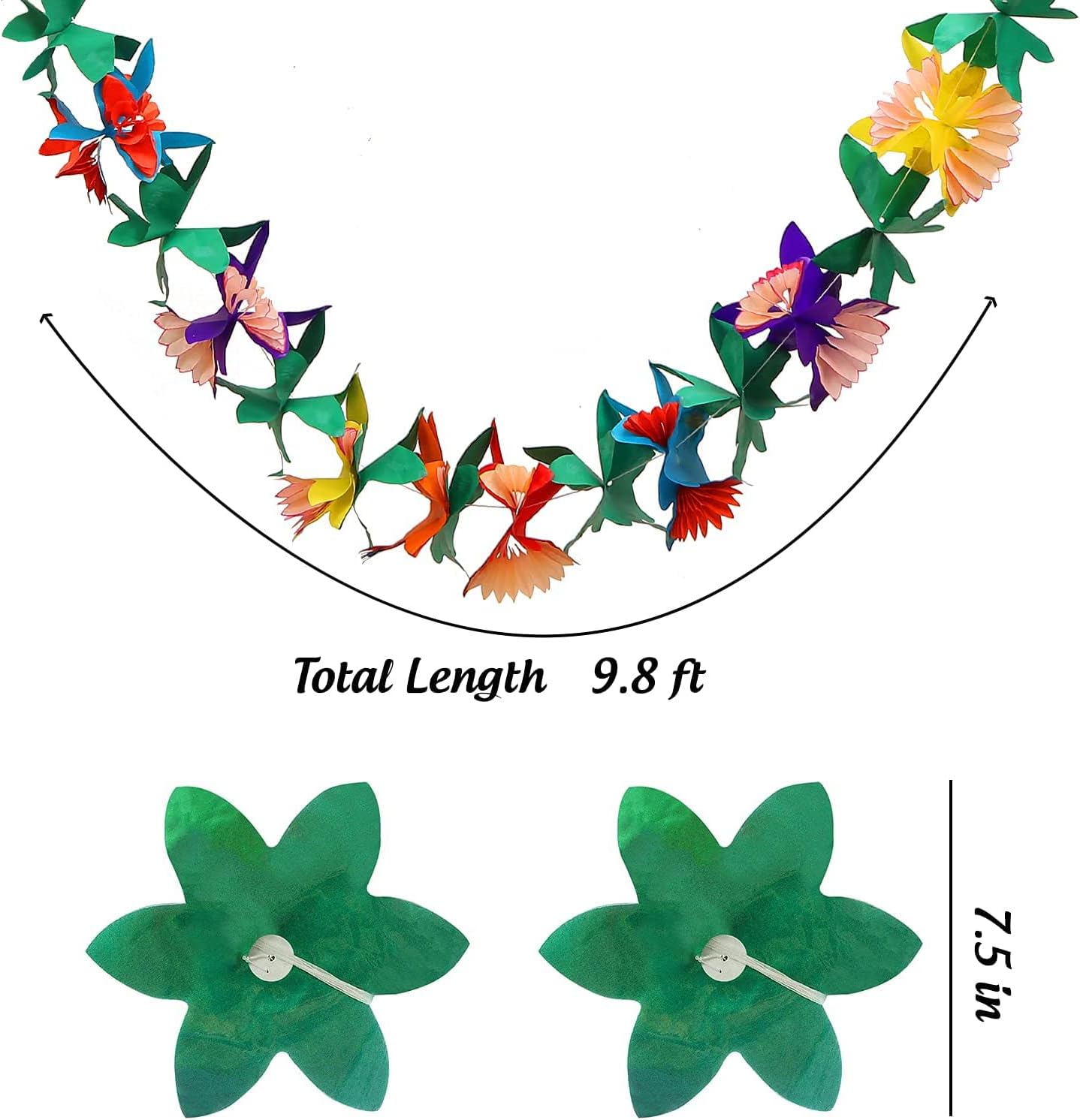 FUTUREPLUSX Tropical Garland Decor 2 Pack