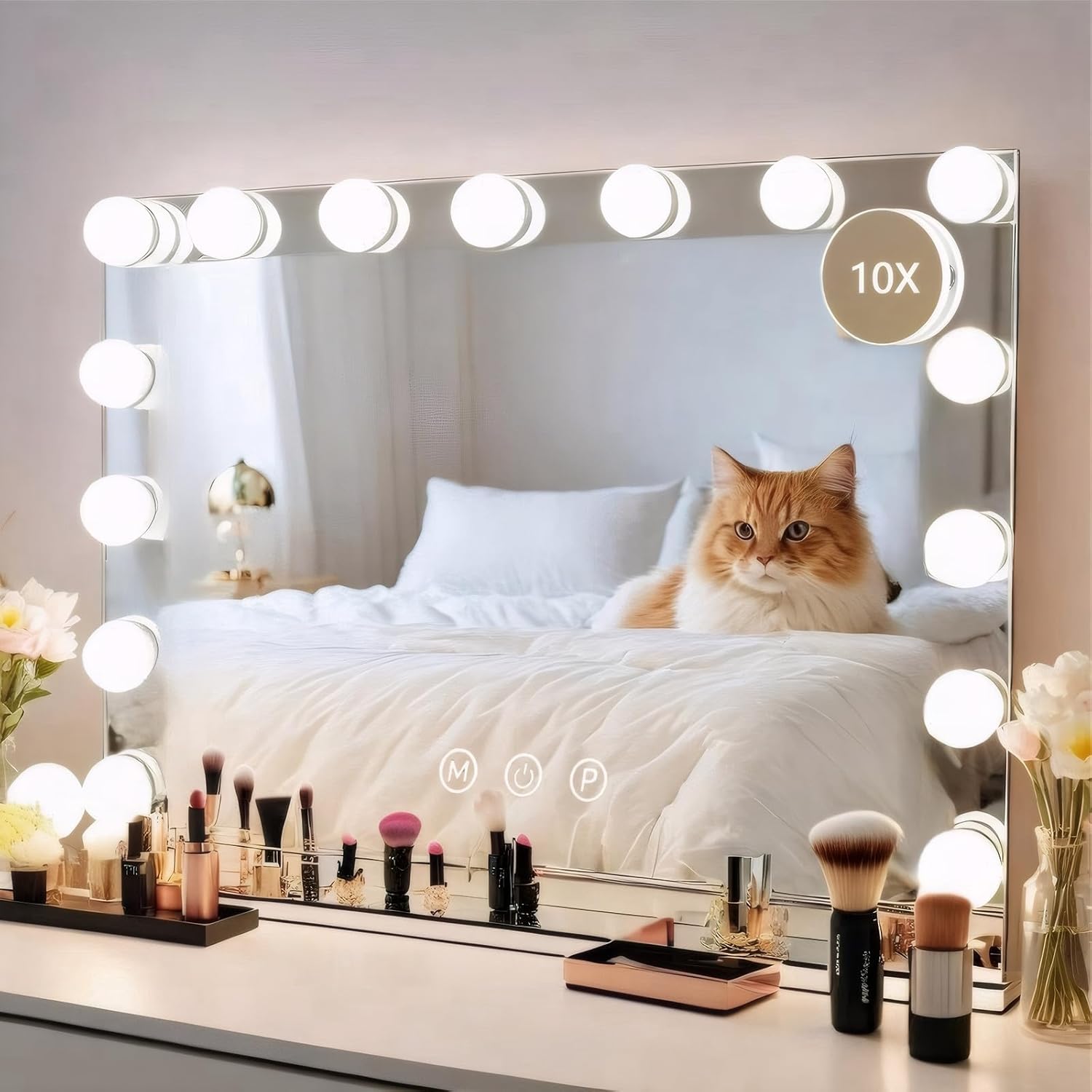MKupView Vanity Mirror with Lights 228x182 Inches