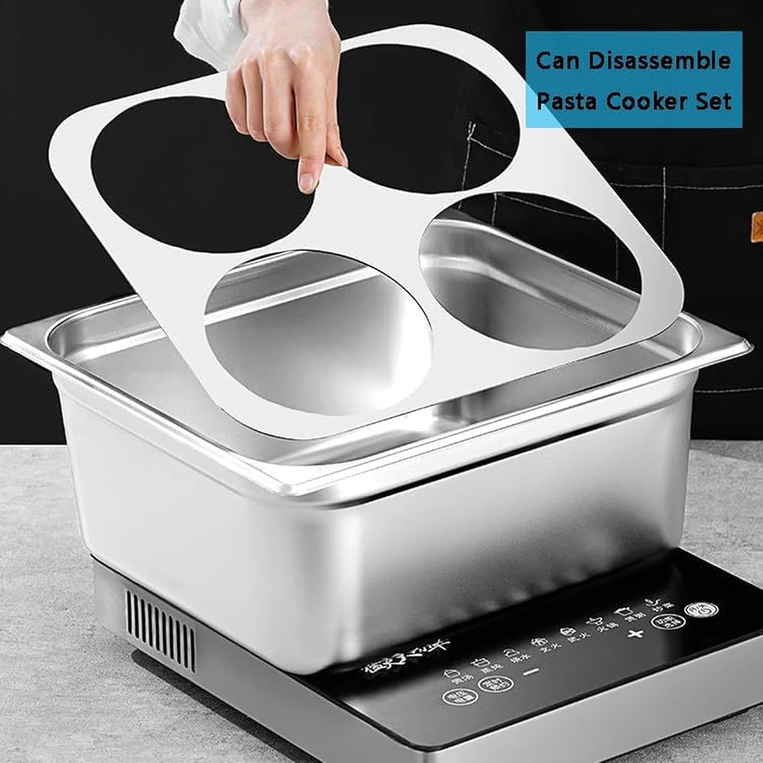 XENITE Strainer Stainless Steel Pasta Cooker with Divider and Colander