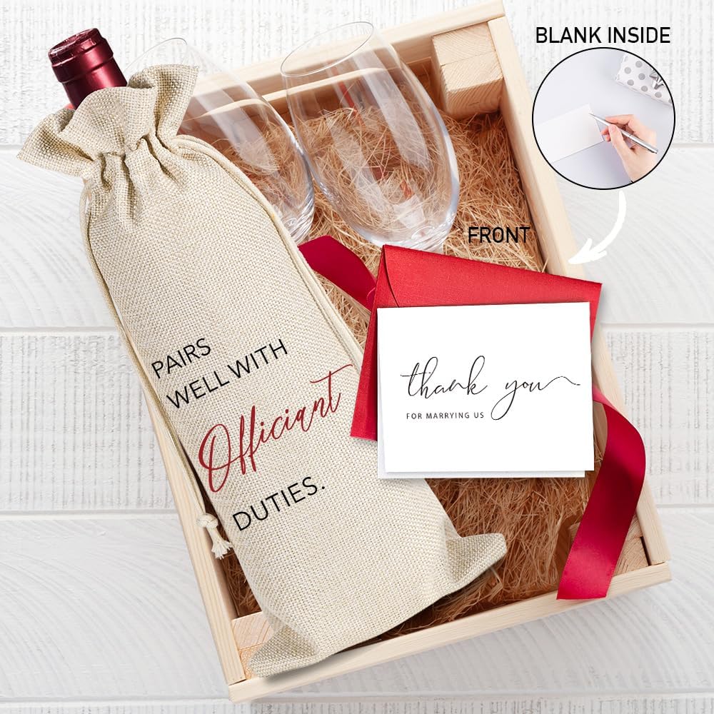 YAANUNULU Wine Bag with Greeting Card for Wedding Registry