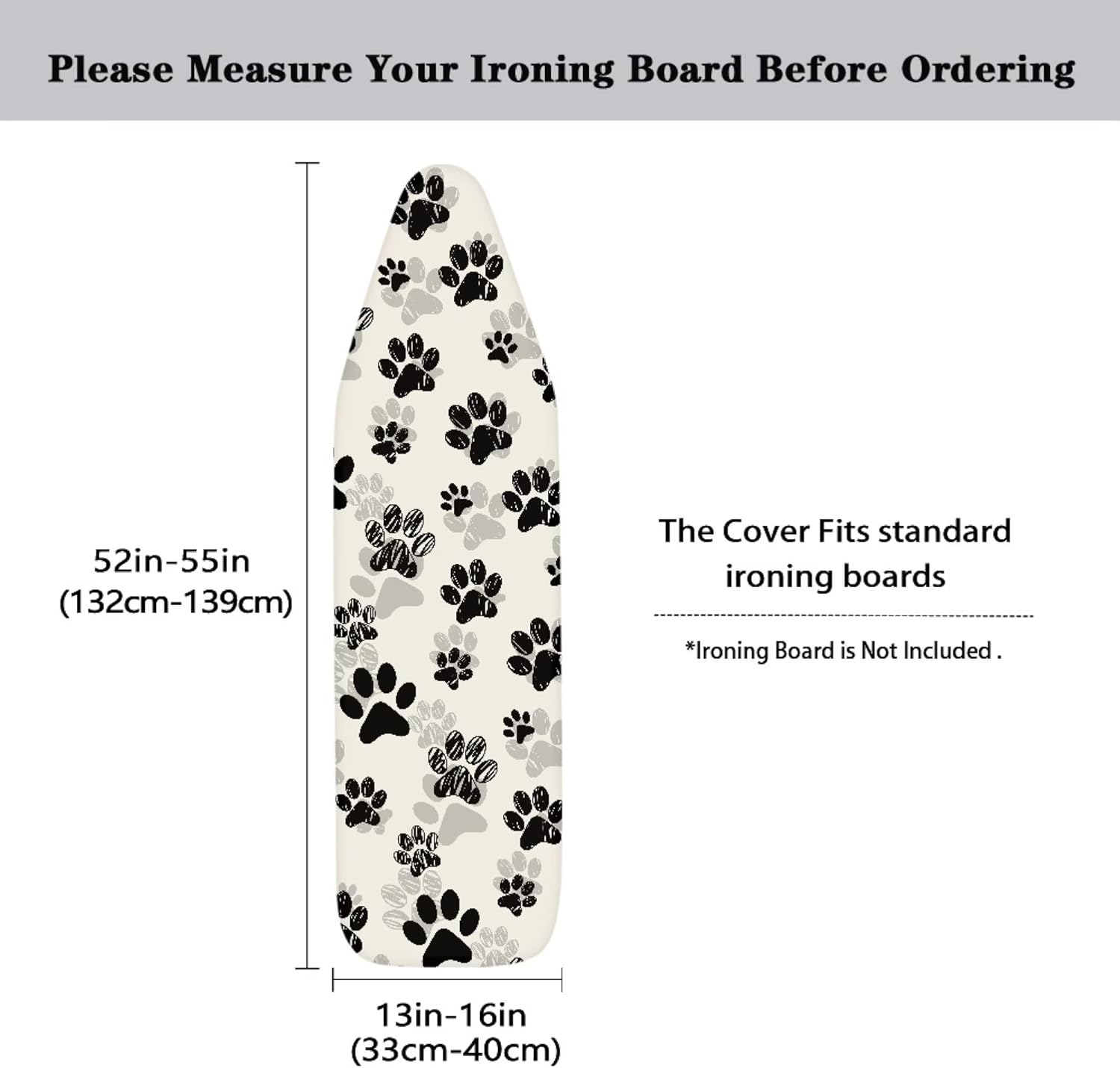 Ironing Board Cover Standard 15x54 with Hook Loop Strap