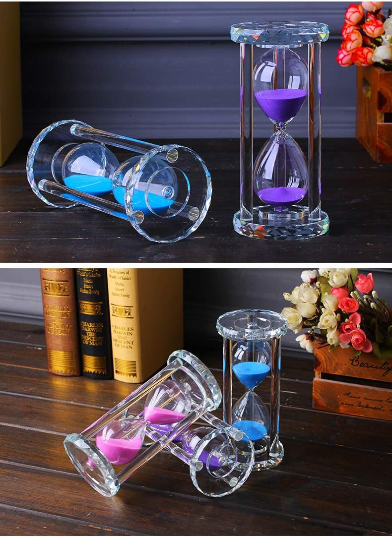 60 Minutes Hourglass Timer with Diamond Carving Design