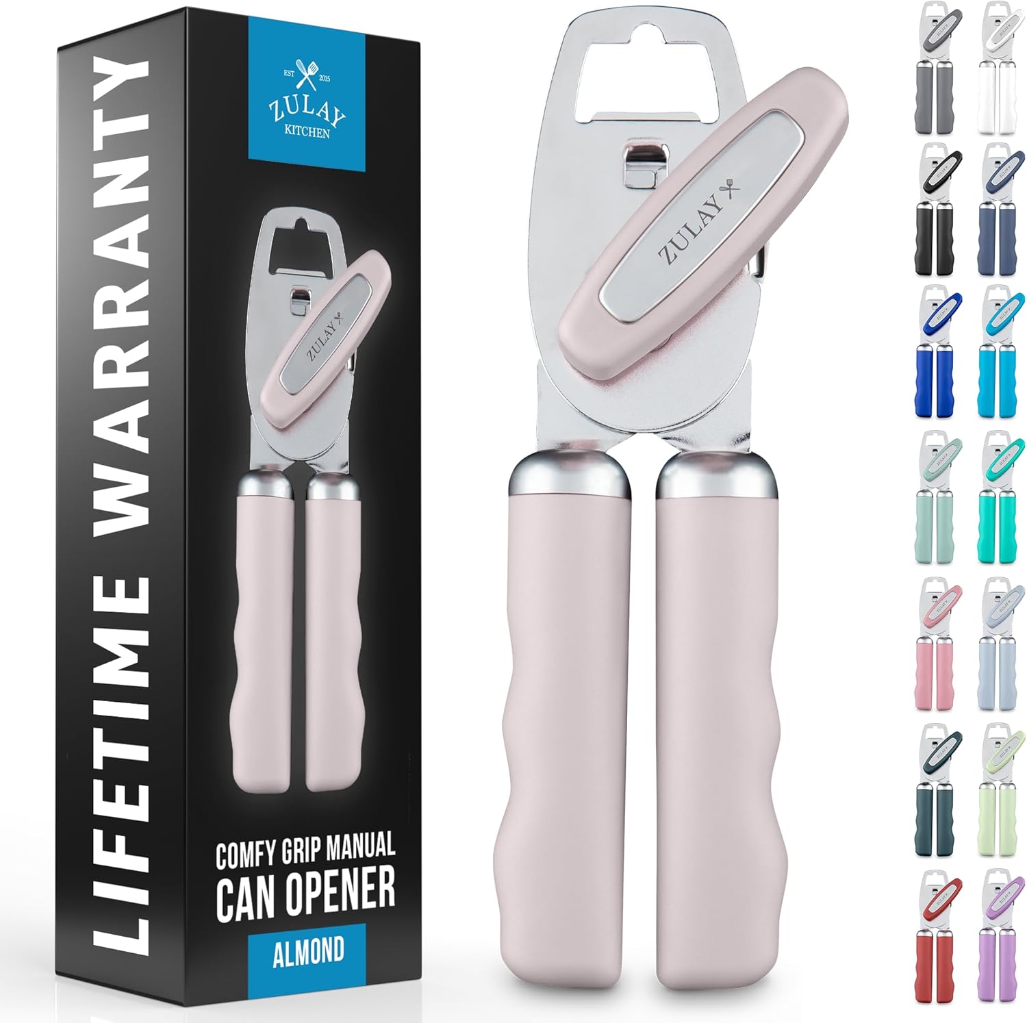 Zulay Kitchen Manual Can Opener with Bottle Opener
