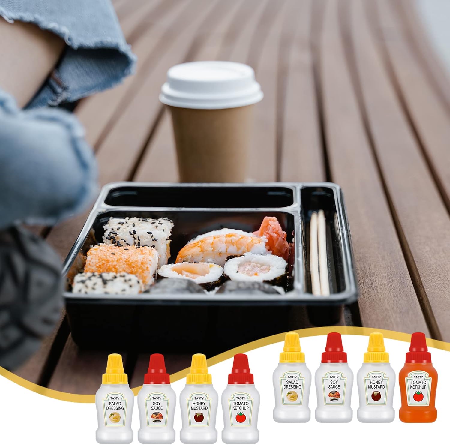 Jspupifip Mini Condiment Squeeze Bottles Set of 4