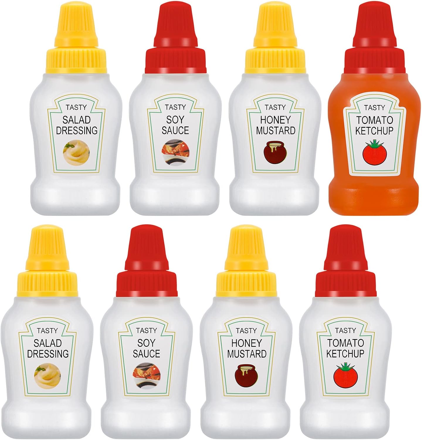 Jspupifip Mini Condiment Squeeze Bottles Set of 4