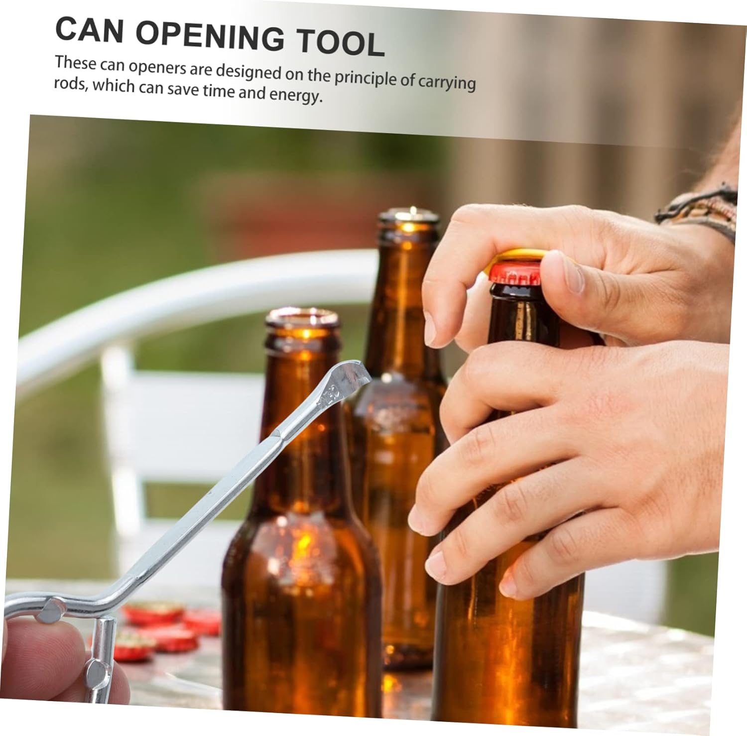 Uonlytech 2pcs Adjustable Electric Can Opener with Lid Lifter and Beer Bottle Opener