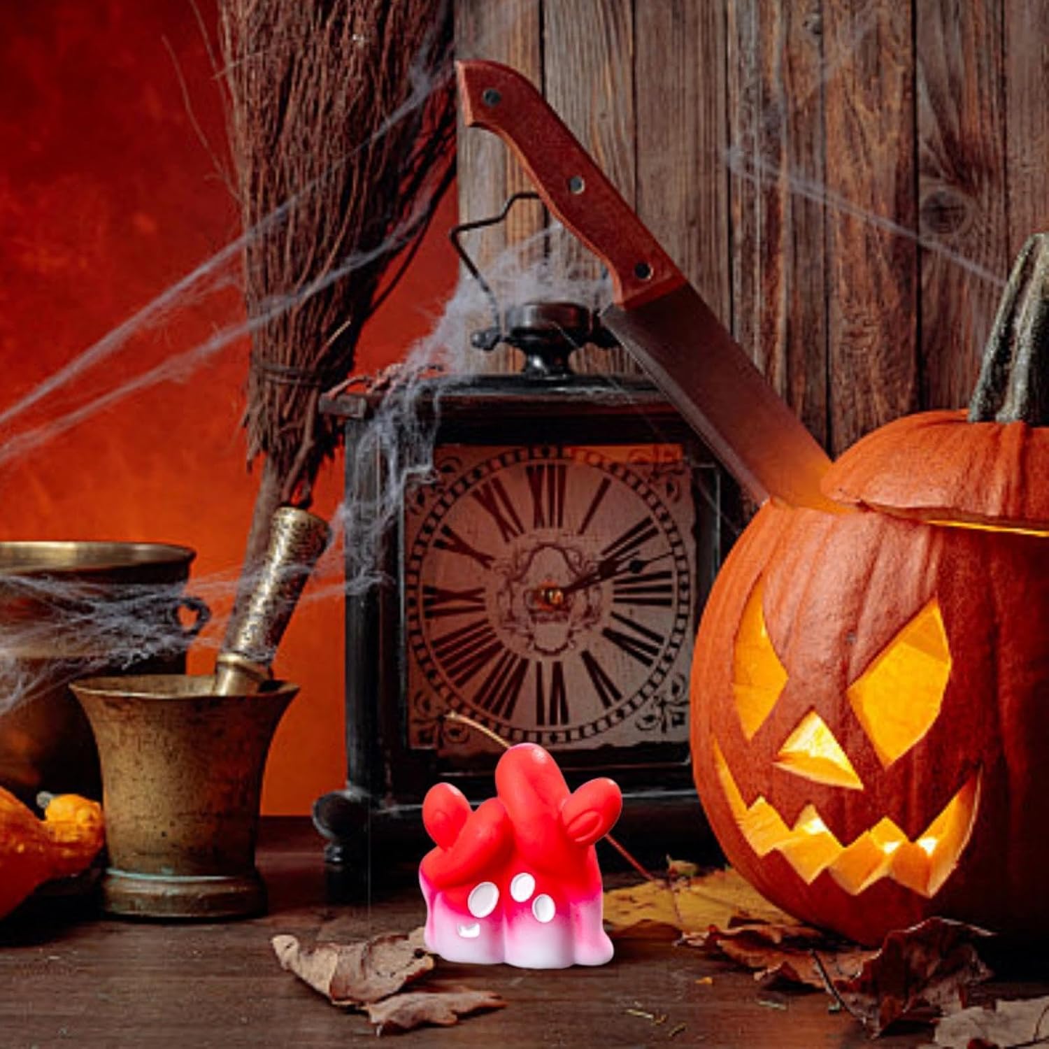 Fenteer Halloween Mini Figurine Resin Statue 24x25cm
