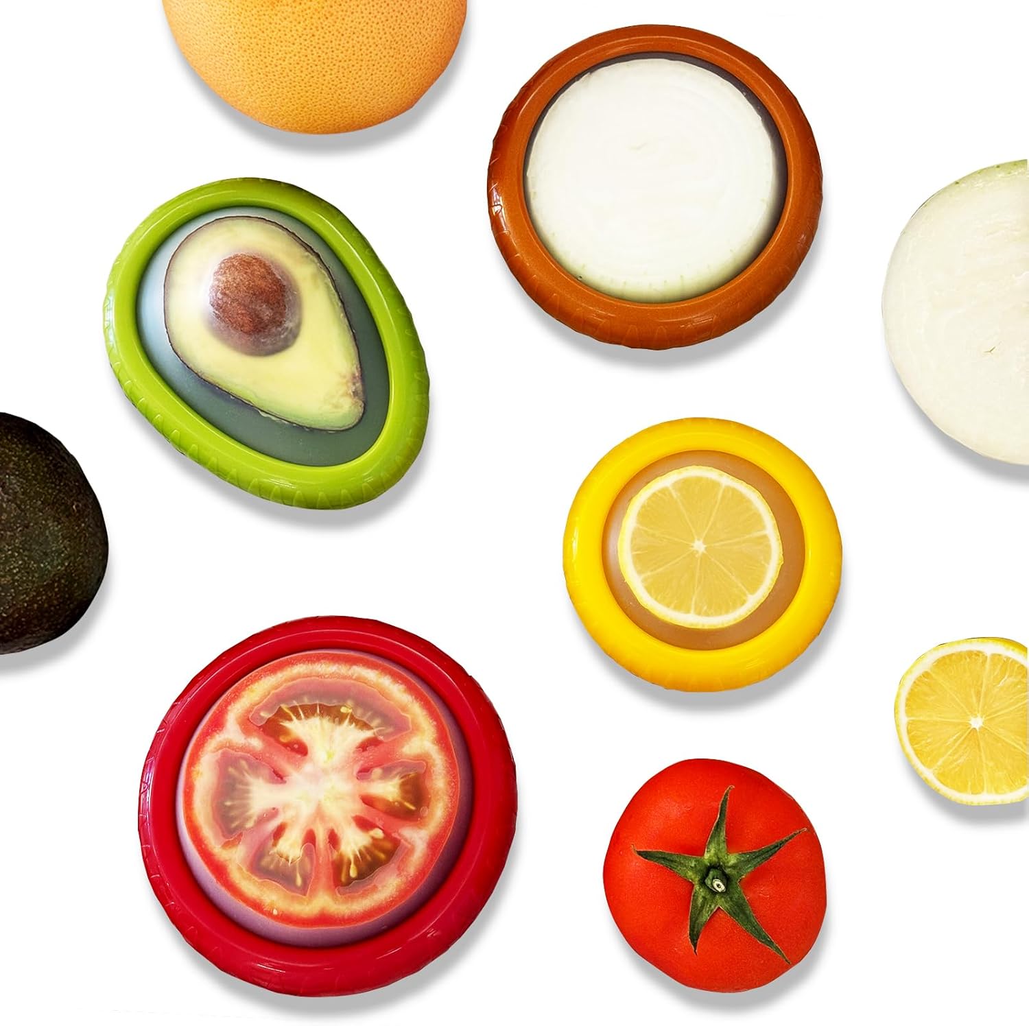 AEKTBY 4-Pack Reusable Avocado Onion Saver