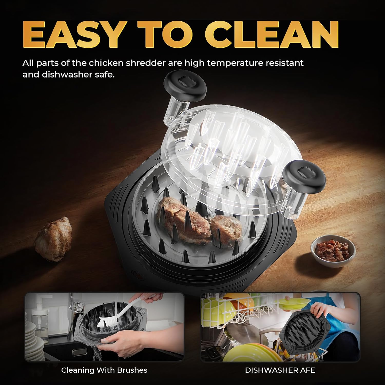 CLEANGOR Chicken Shredder Tool Twist Large BPA Free