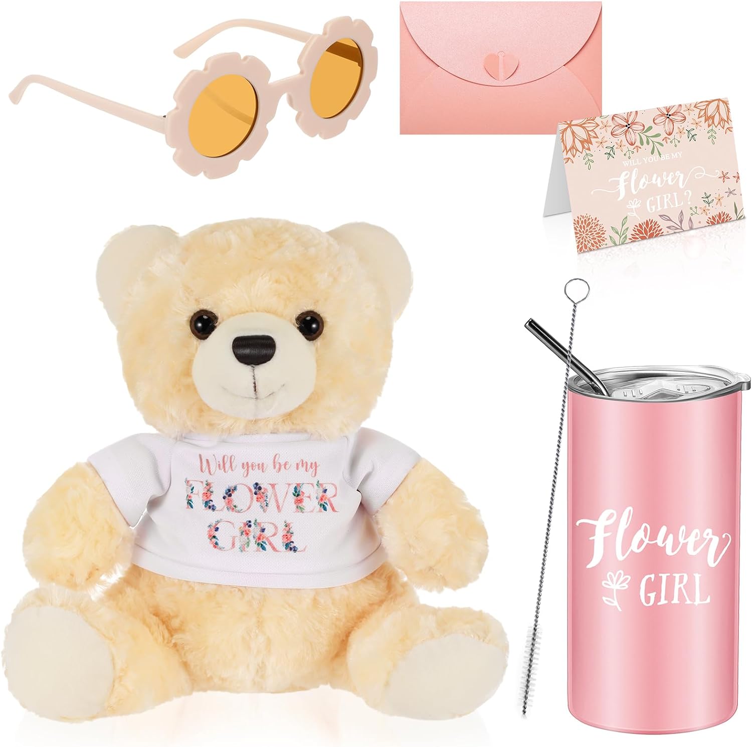 Woanger 5 Pcs Flower Girl Proposal Gifts Set