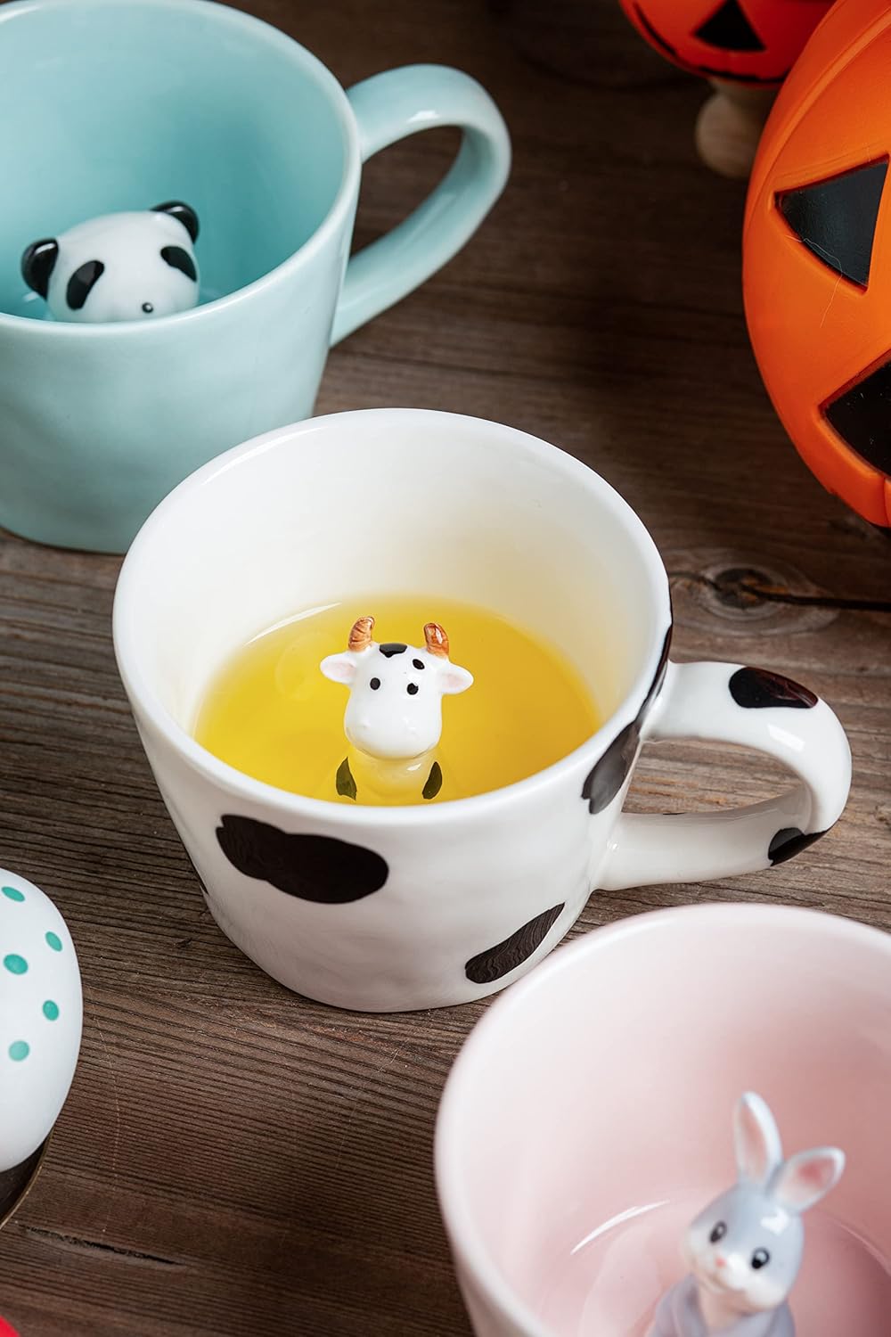 DIHOclub 3D Cow Ceramic Mug with Hidden Design