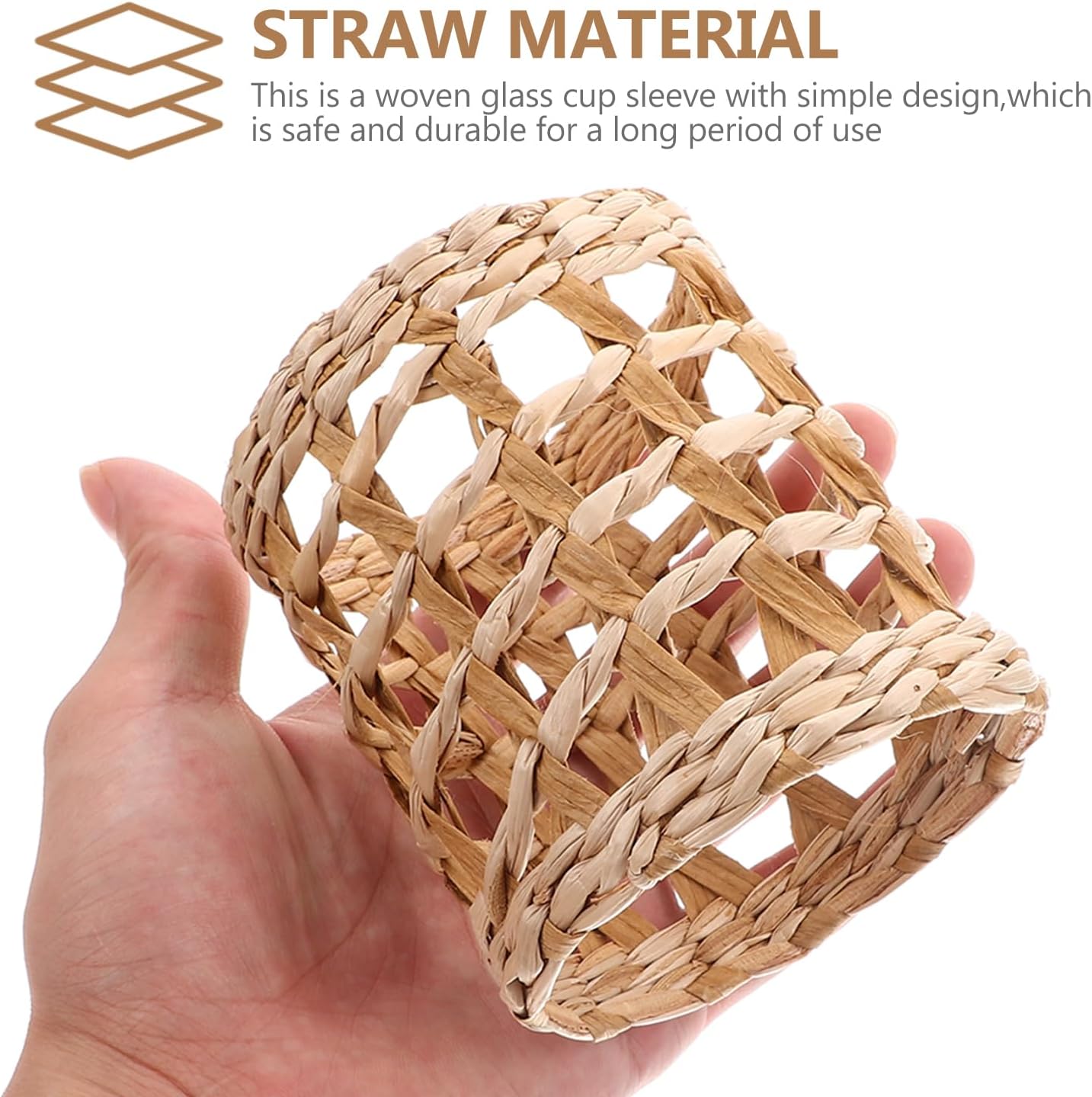 GANAZONO Reusable Rattan Vase Sleeve Set