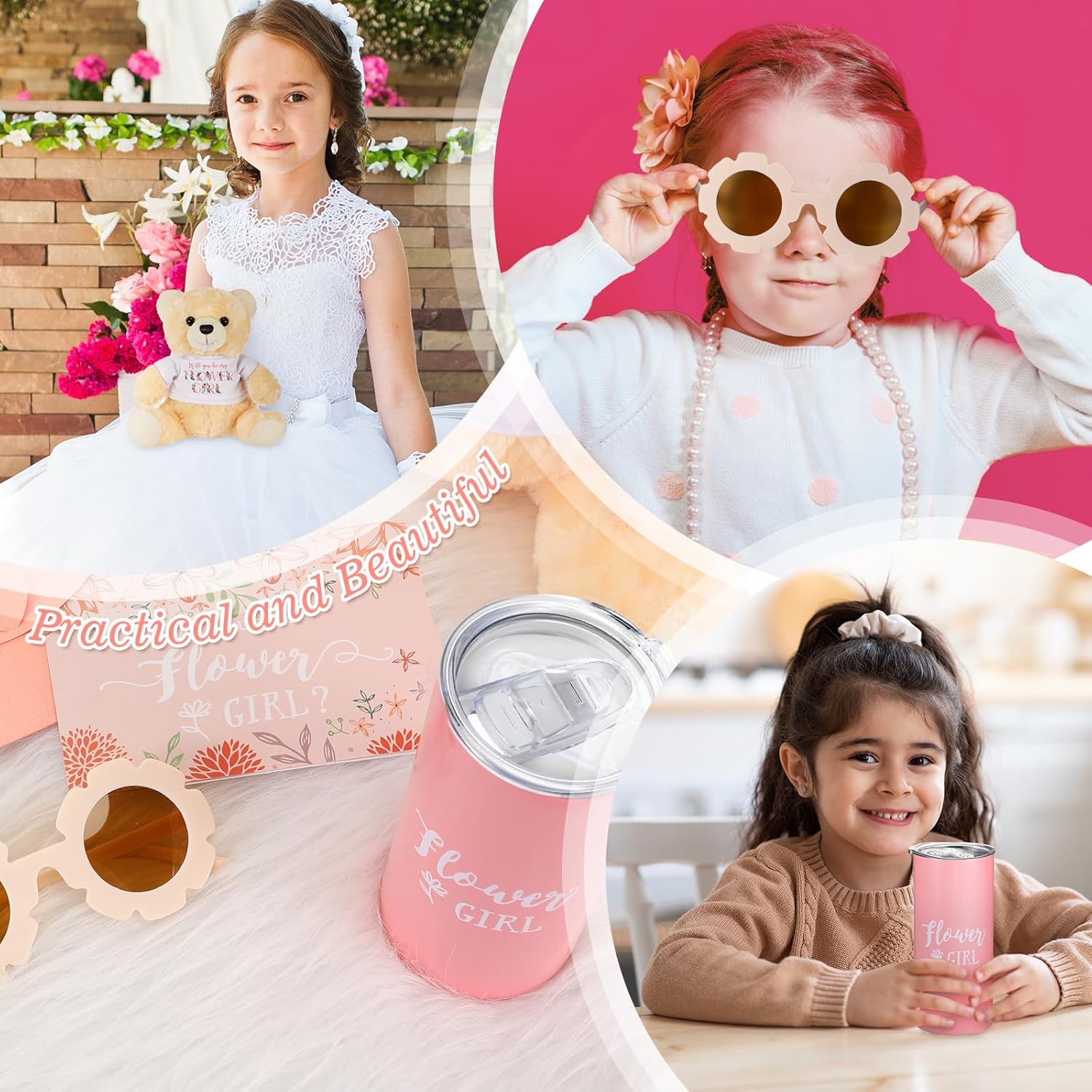 Woanger 5 Pcs Flower Girl Proposal Gifts Set