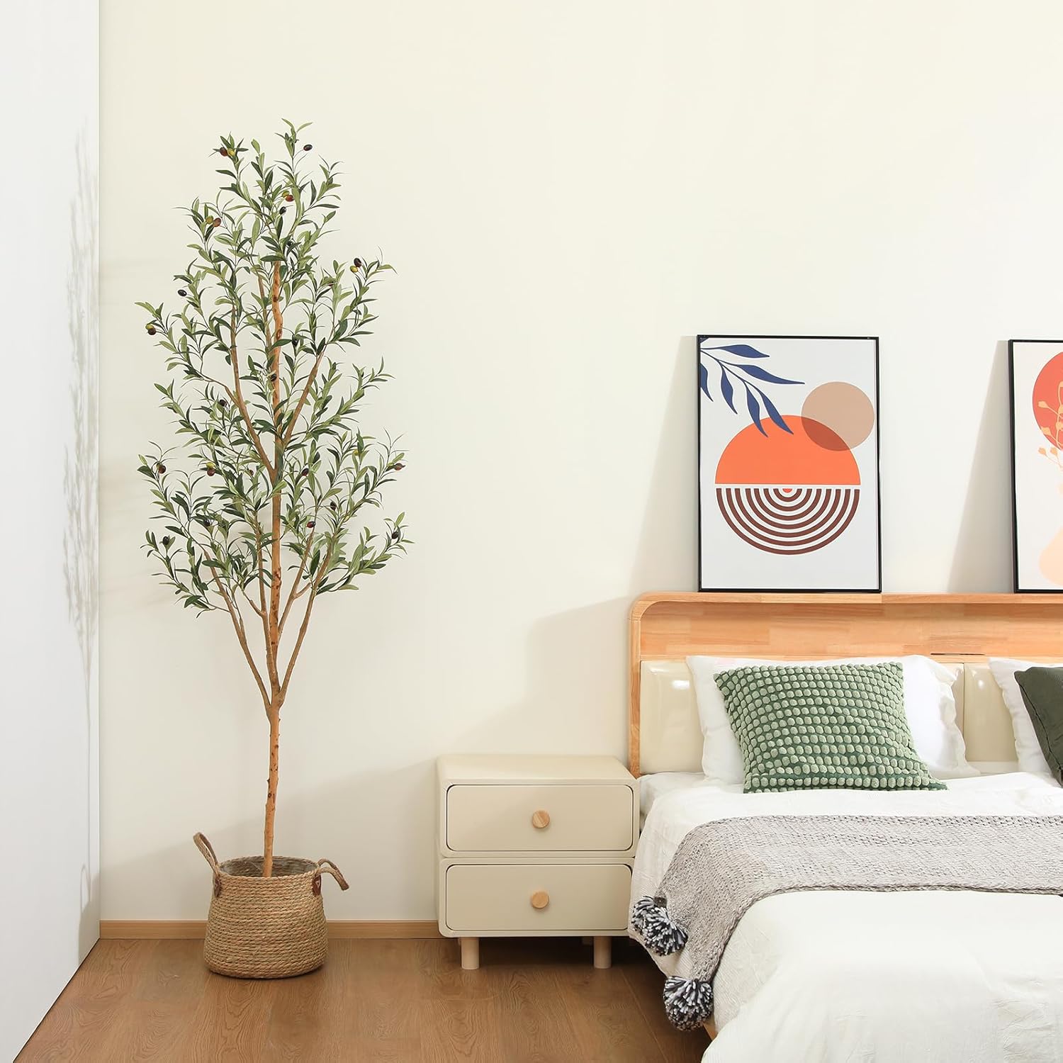 Kazeila Artificial Olive Tree 6FT Faux Silk Plant Decor