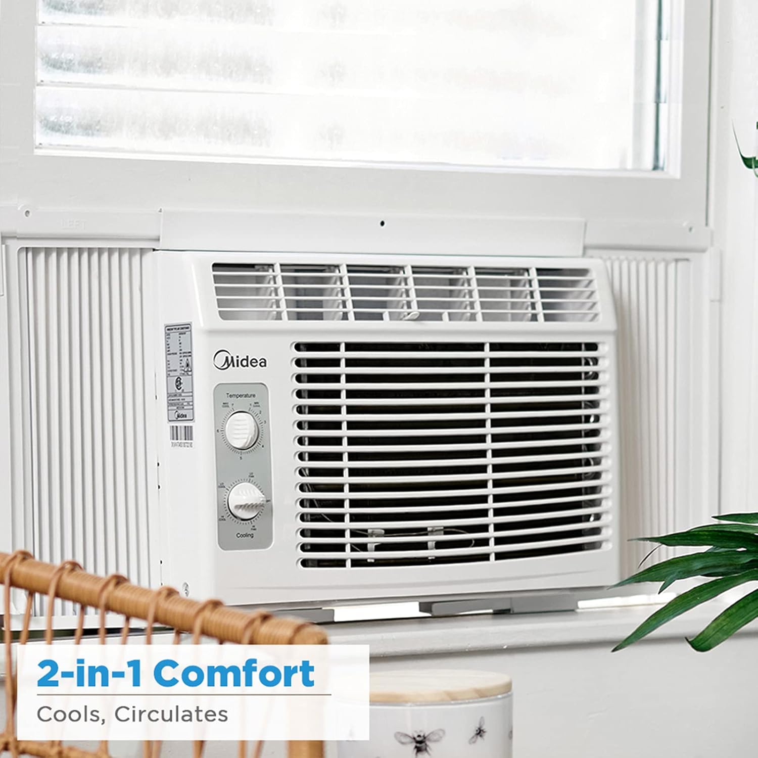 Midea 5000 BTU EasyCool Window Air Conditioner for Small Rooms