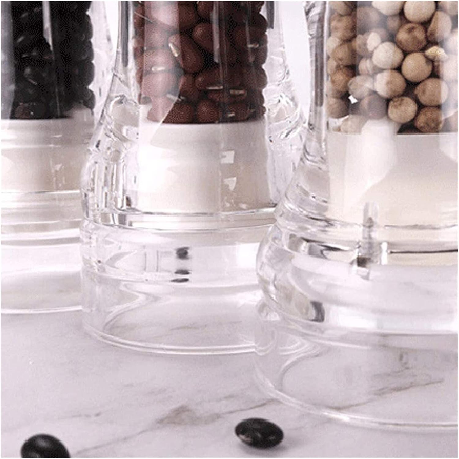 Refillable Pepper Mill Set 2pcs Manual Salt and Pepper Mill