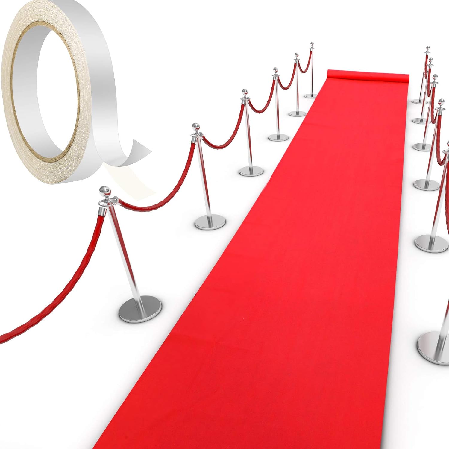 Shappy Red Carpet Runner Rug for Party 26x30 Feet