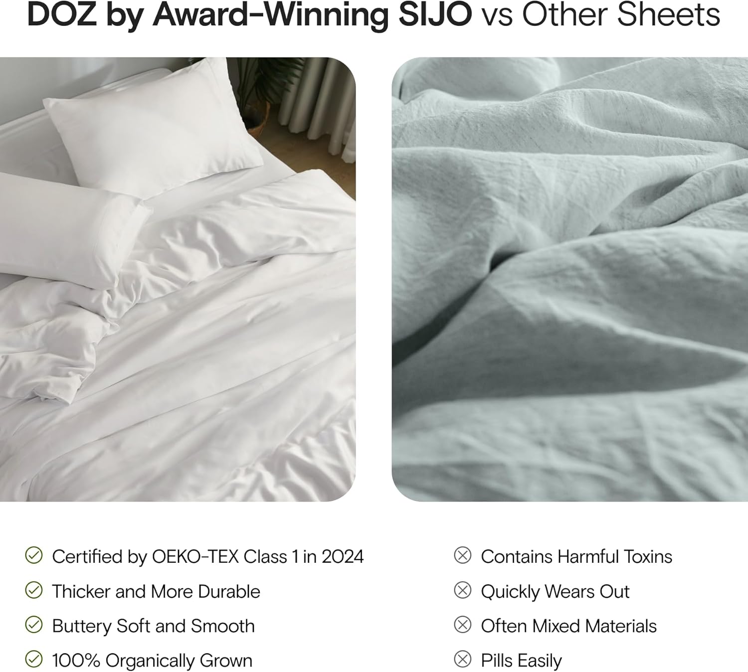 DOZ Duvet Cover Set Bamboo Fabric