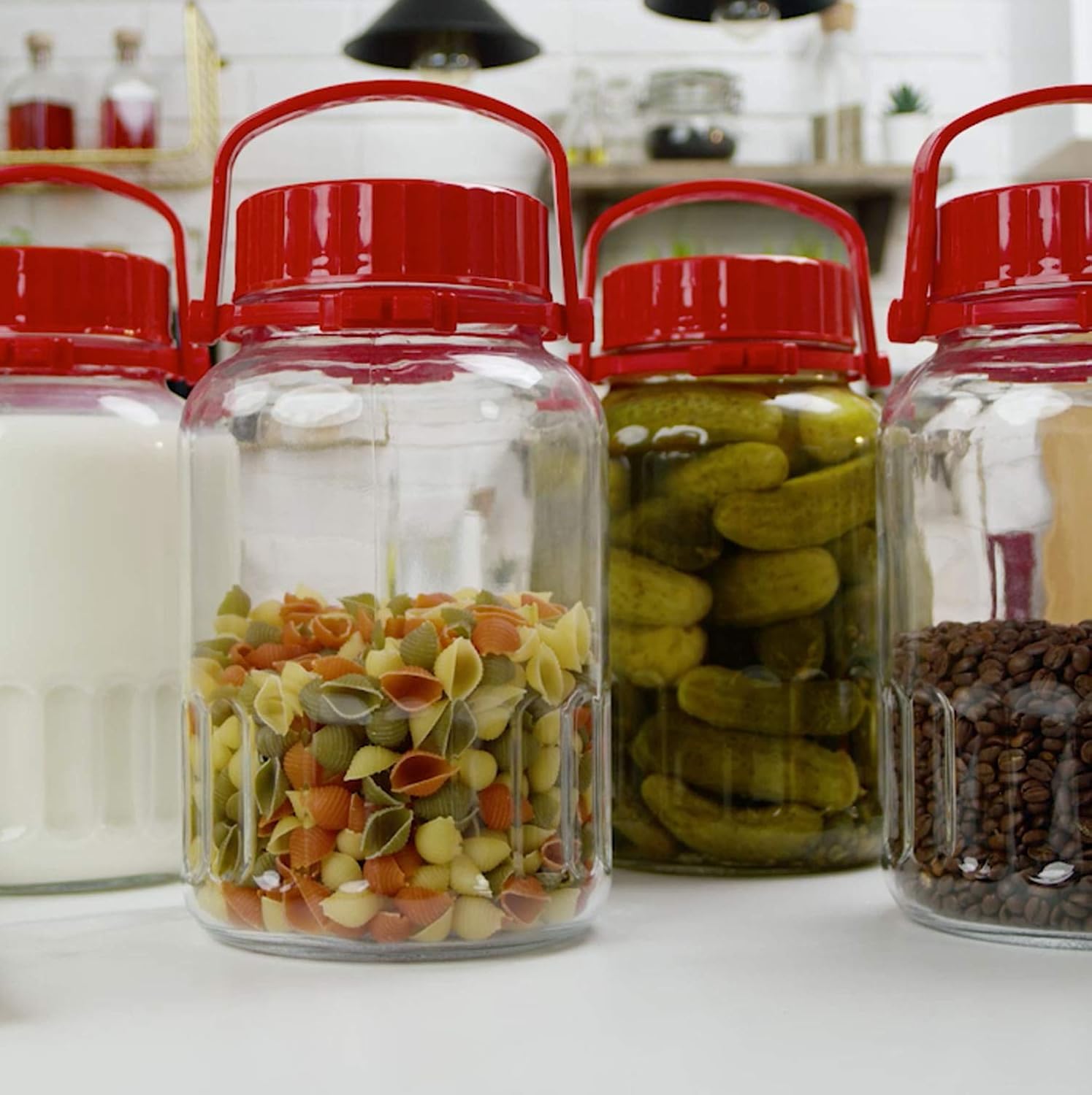 1 Gallon Glass Jar With Airtight Lid For Canning And Storage