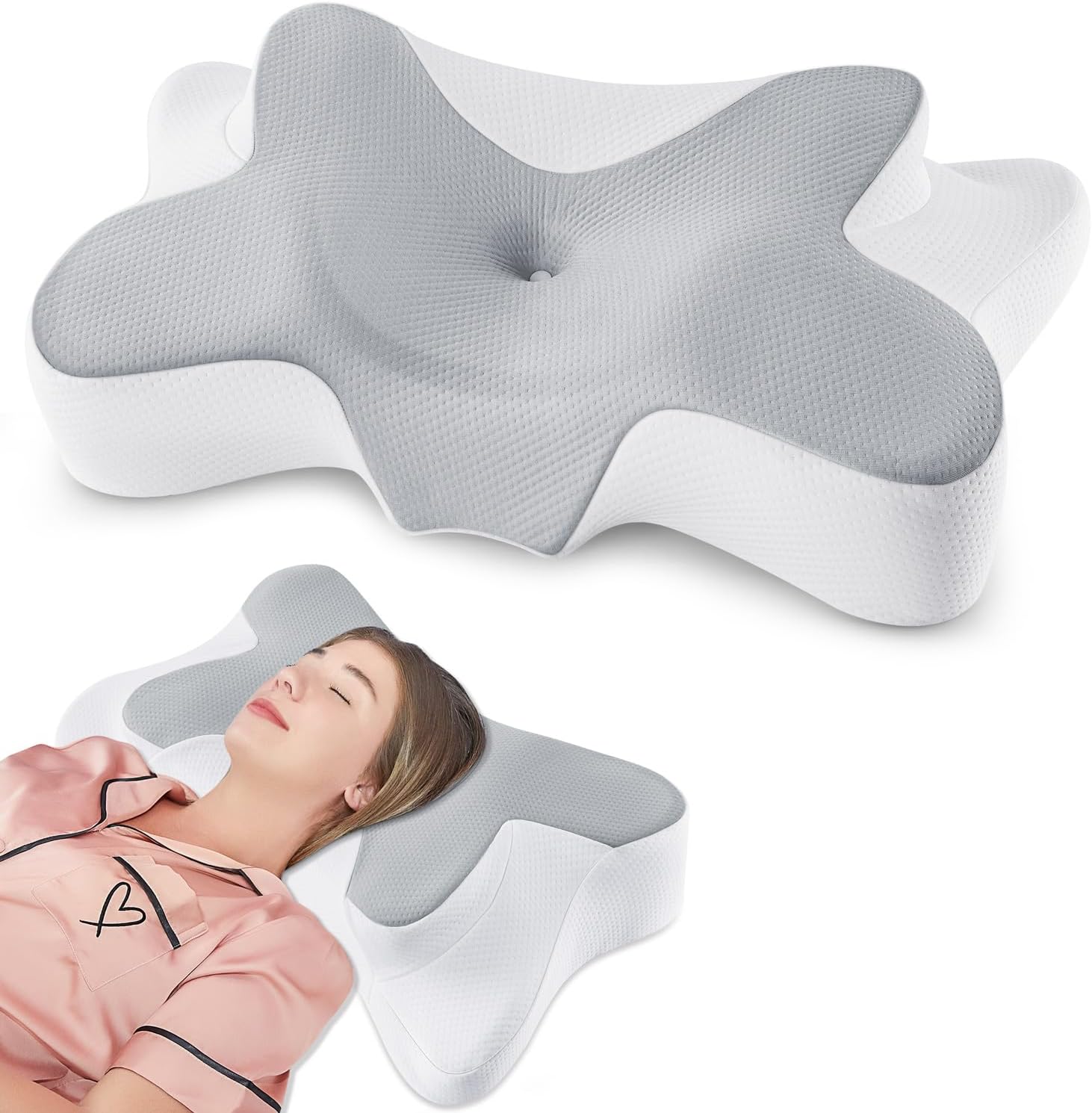 DONAMA Memory Foam Cervical Pillow for Sleeping Support