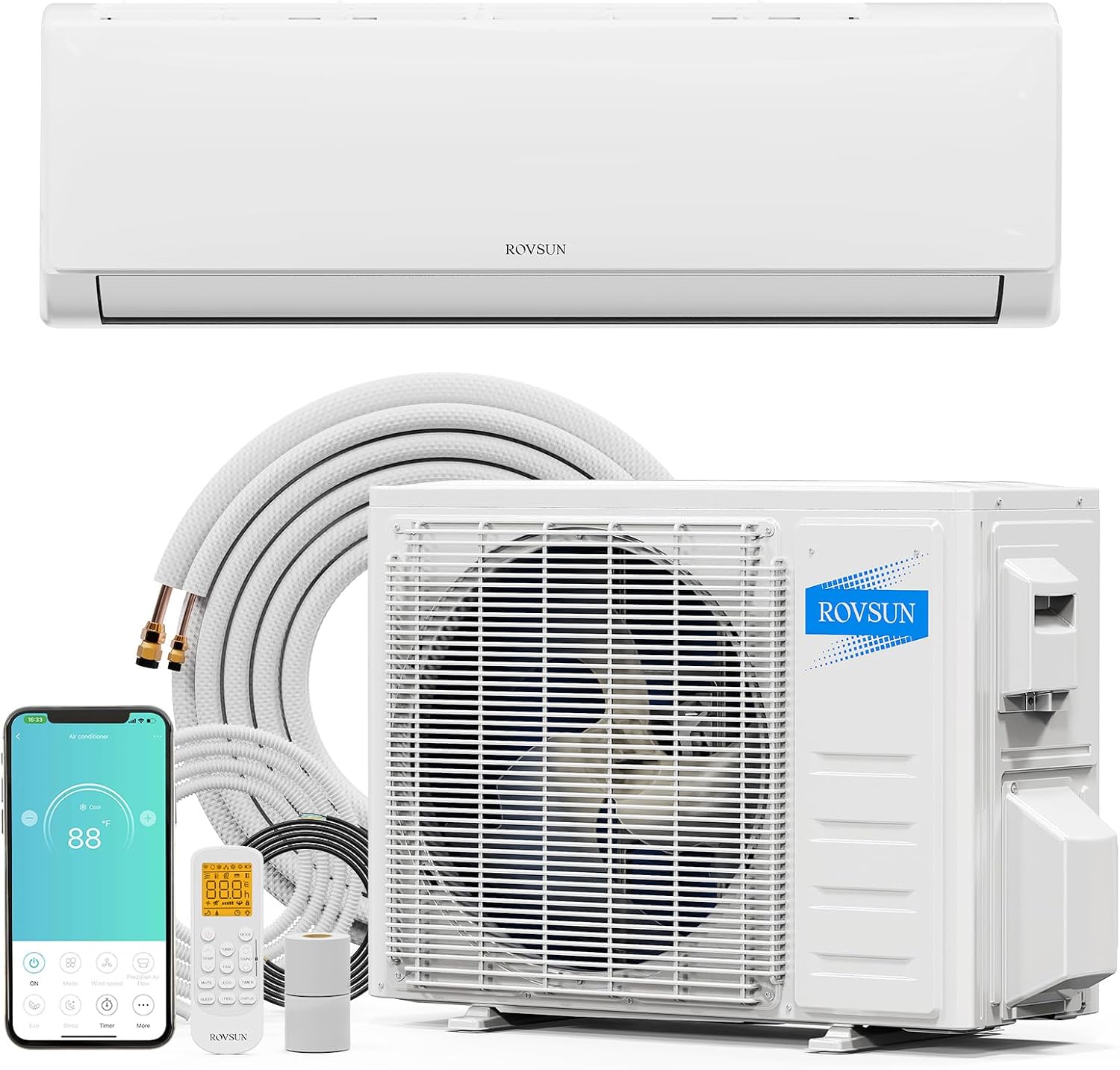 ROVSUN 9000 BTU Mini Split AC Unit with Inverter and Wifi