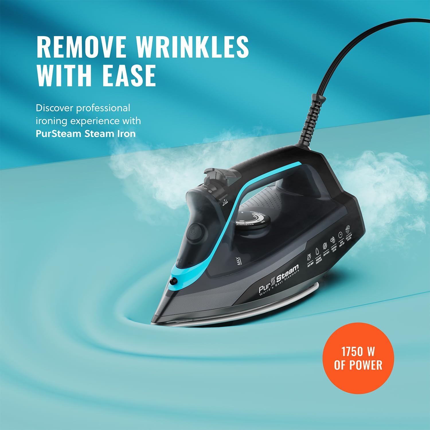 Pursteam SteamBurst 1750W Steam Iron
