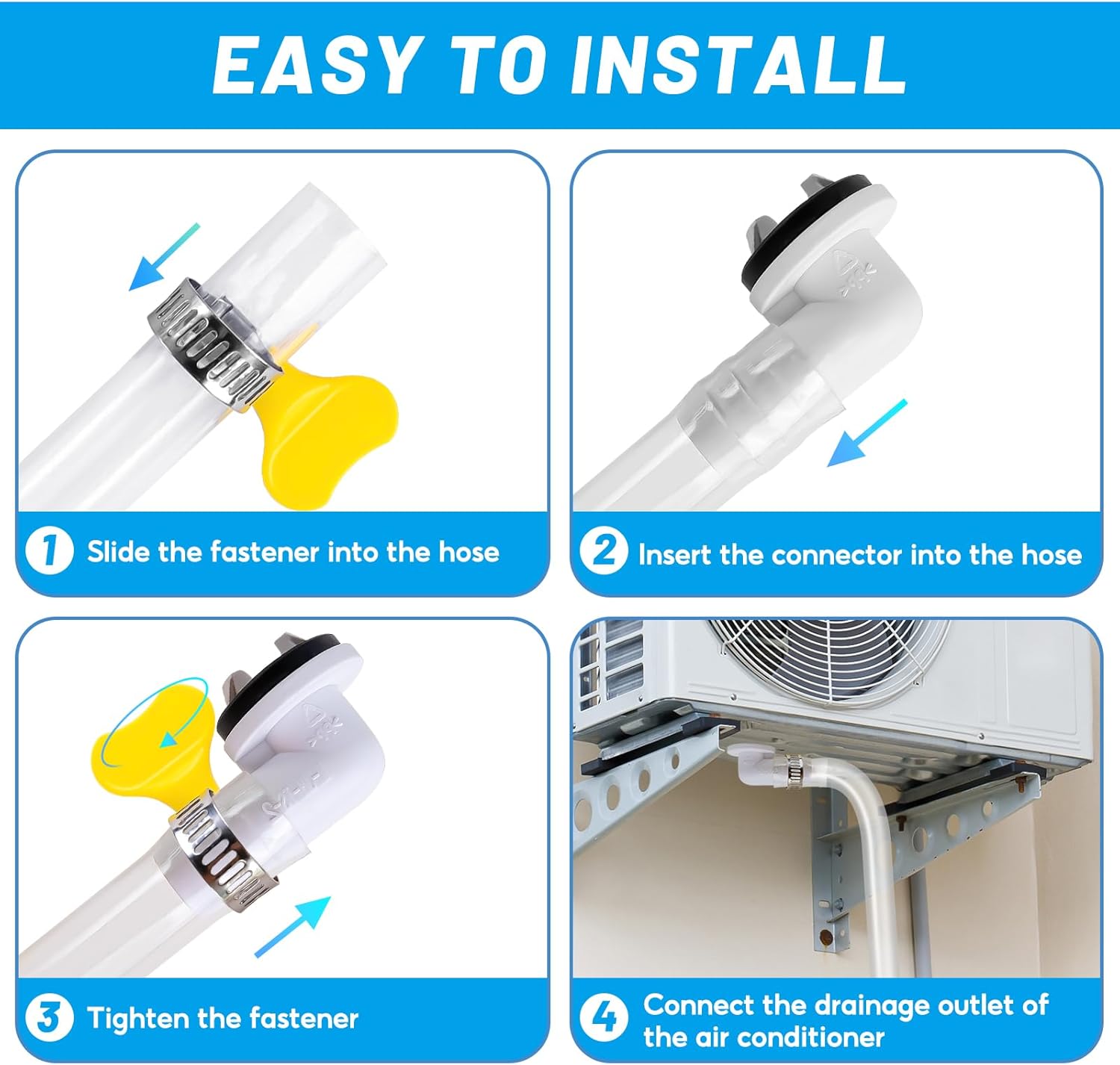UNIFAMILY 2 Pack Portable AC Drain Hose 10ft