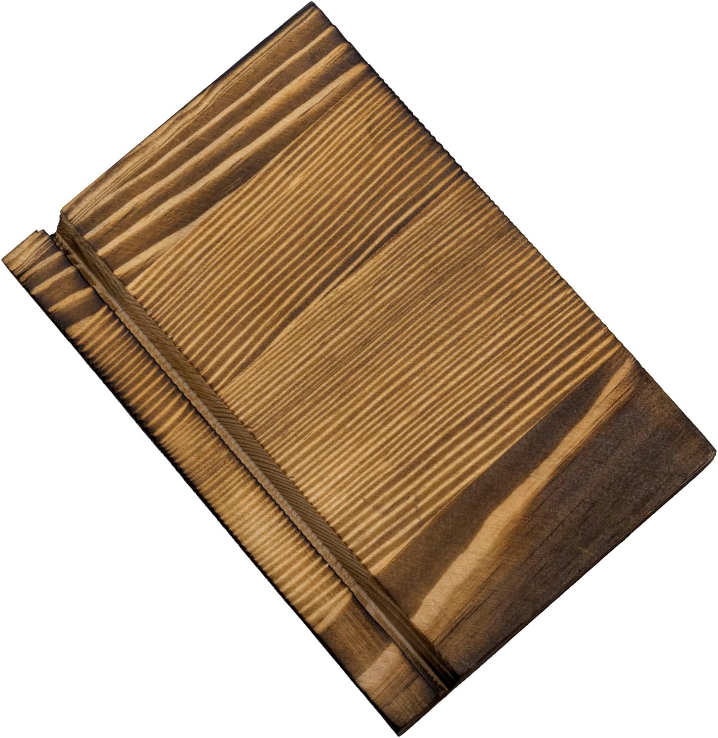 MyGift Modern Multi Necklace Holder with Clear Panel and Burnt Wood Base
