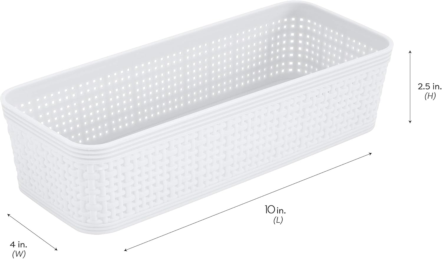 Simplify 5 Piece Organizer Set White