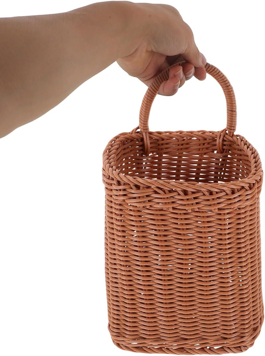 Angoily Hanging Wicker Basket for Home and Outdoor Use