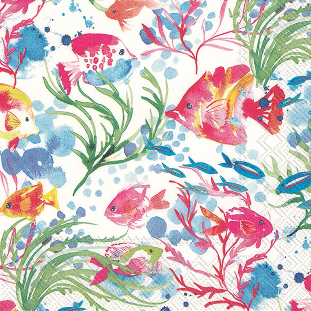 IHR Ideal Home Cocktail Napkins 5x5 20-Count Caribbean Sea