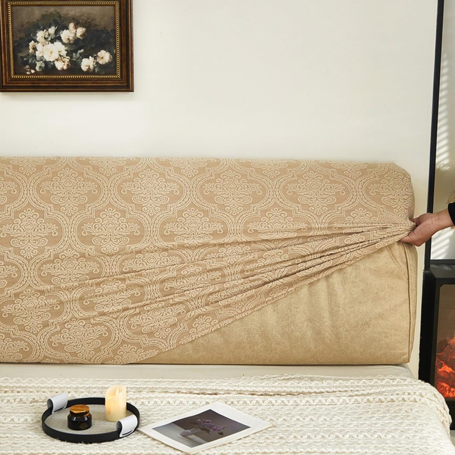 EFELIM Stretch Headboard Cover for Queen Size Bed