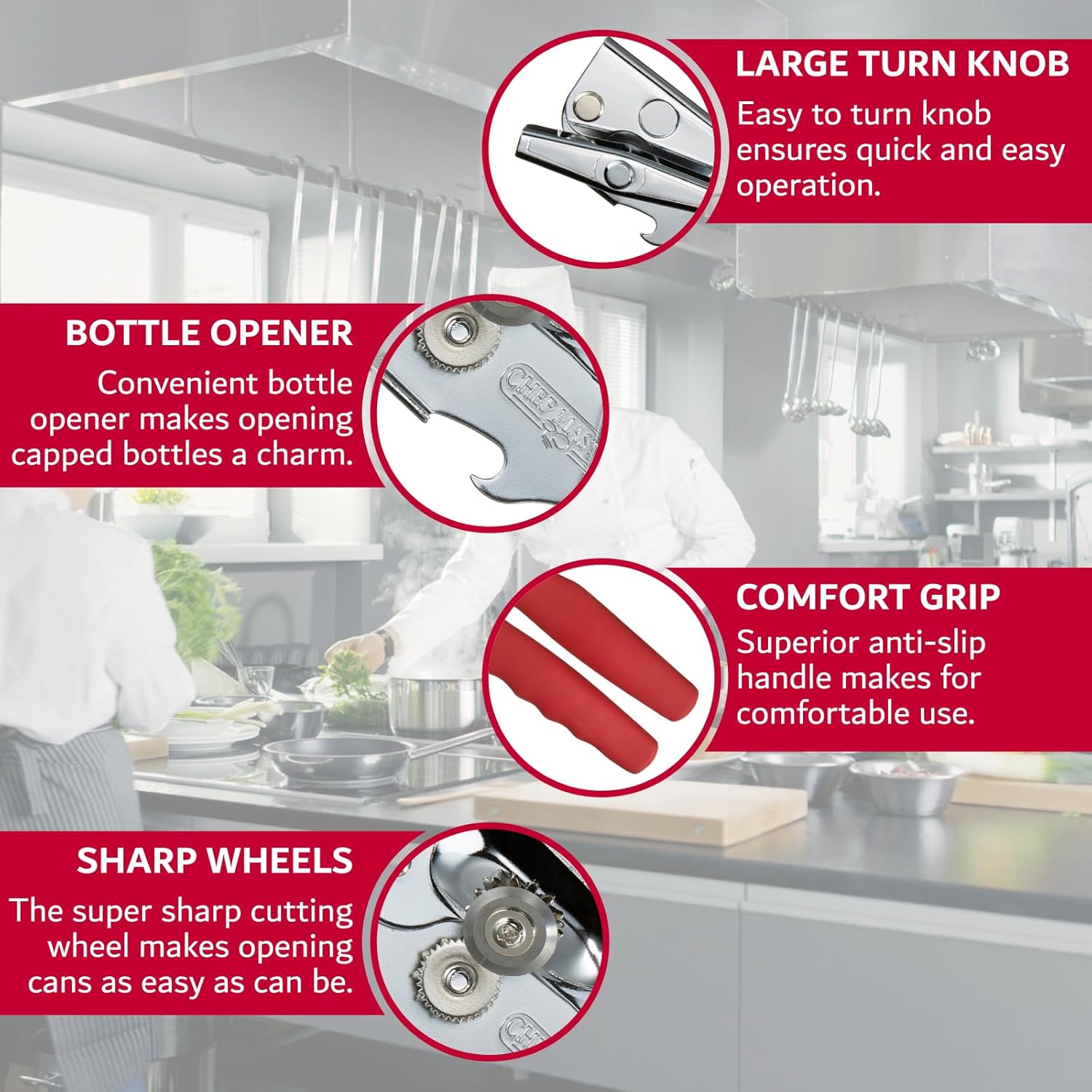Chef Master Commercial Can Opener Heavy Duty