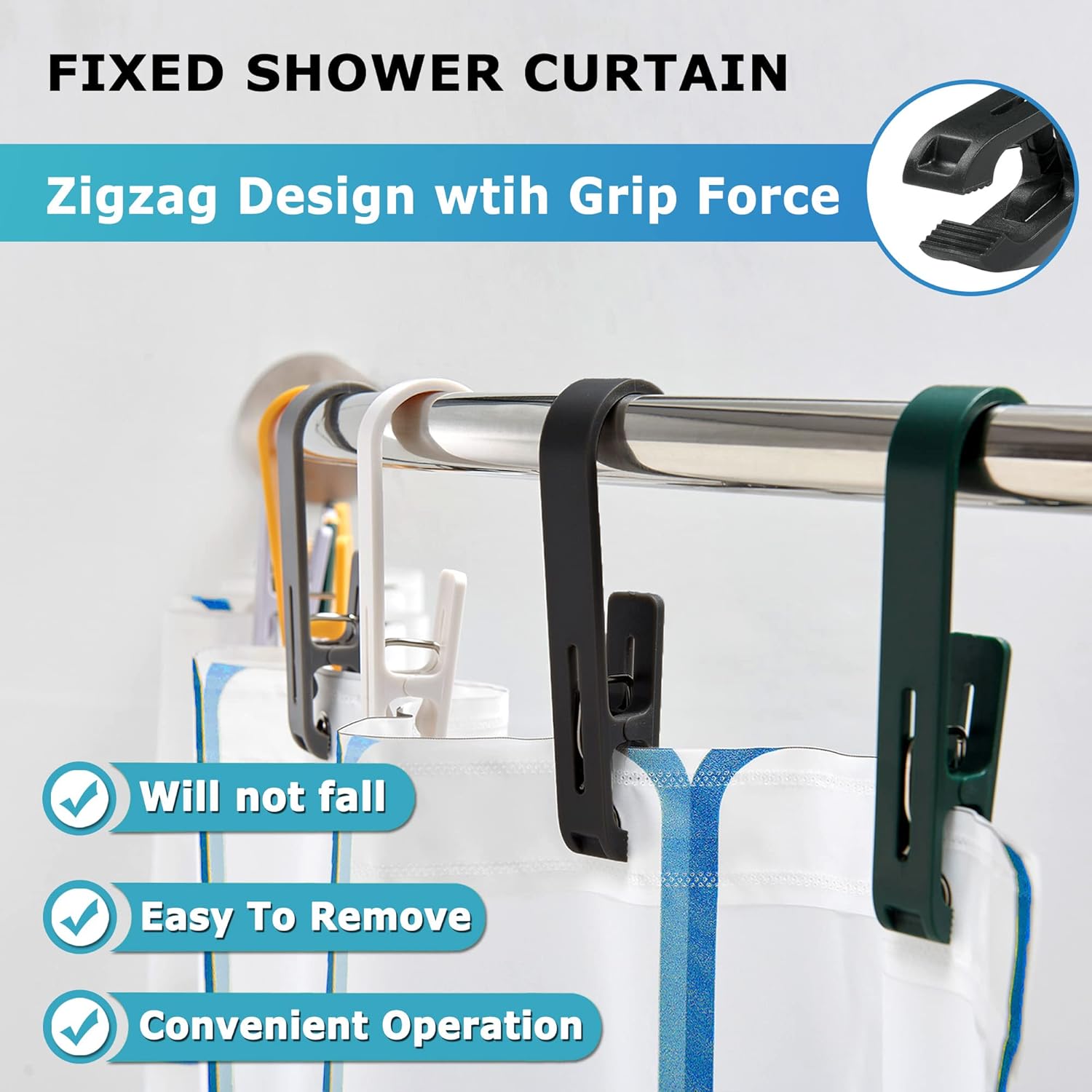 XoYoZo 4Pcs Laundry Hooks with Clips Organizer
