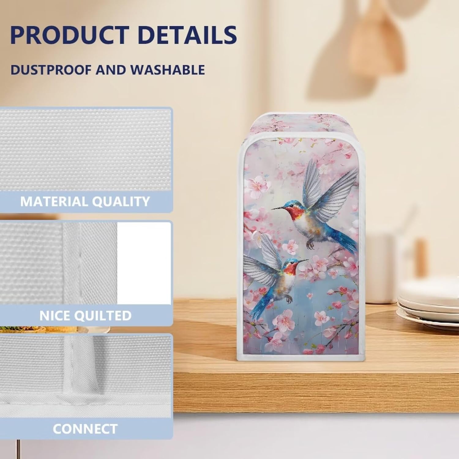 Peach Blossom Can Opener Dust Cover for Electric Can Opener