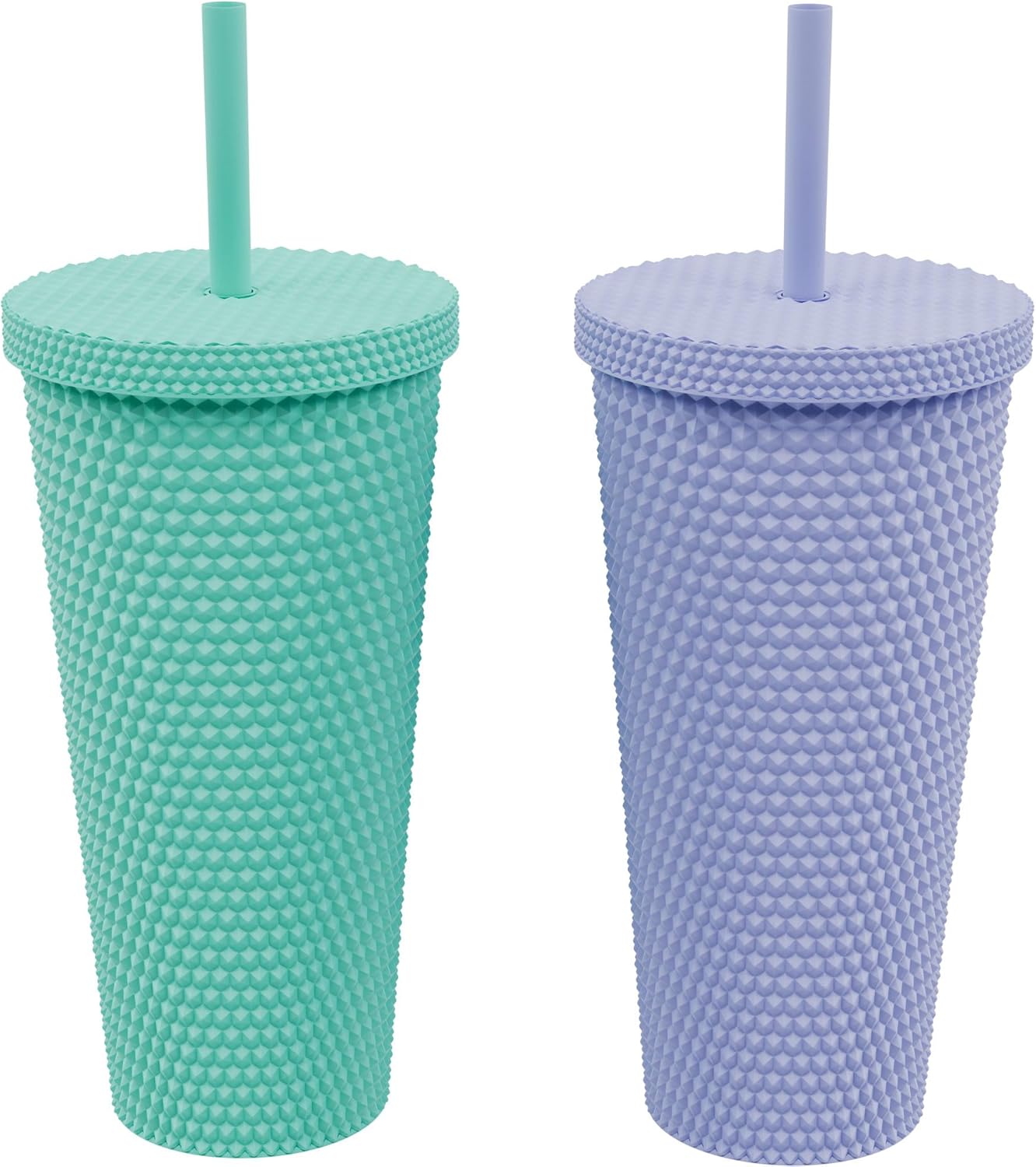 Copco 22oz Studded Insulated Tumblers with Straw and Lid Set of 2