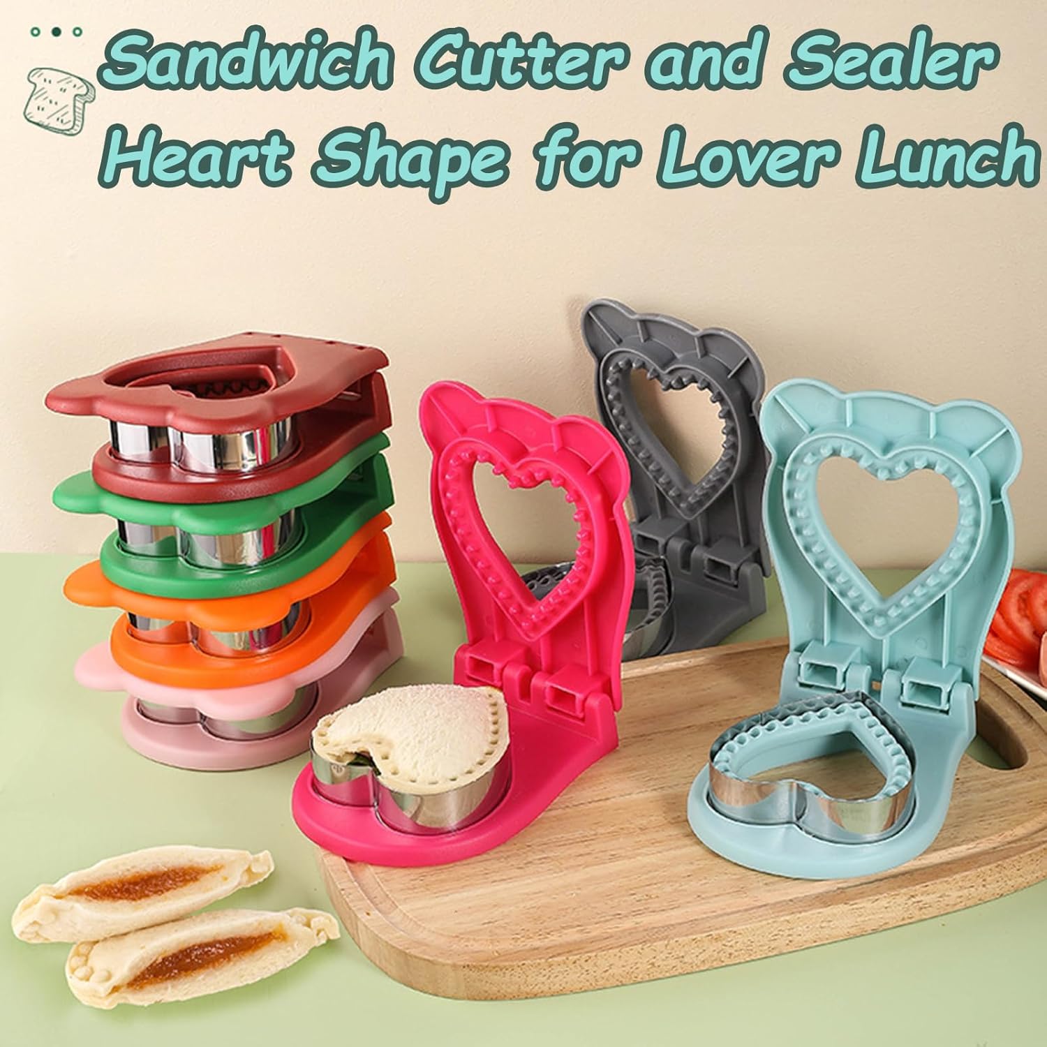Heart Shape Sandwich Cutter and Sealer for Kids