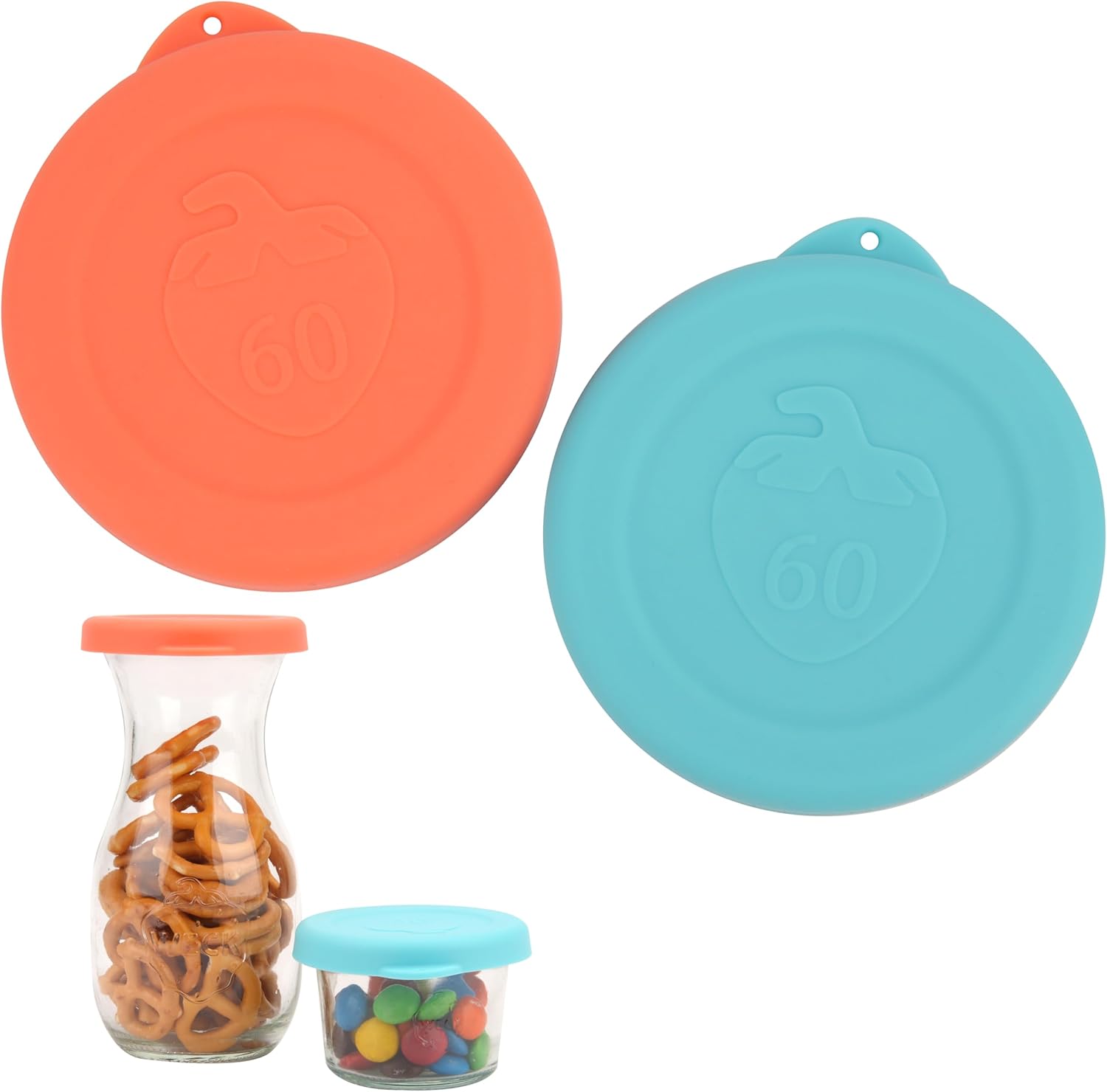 Purekra 60mm Silicone Lids for Weck Jars 2 Pack