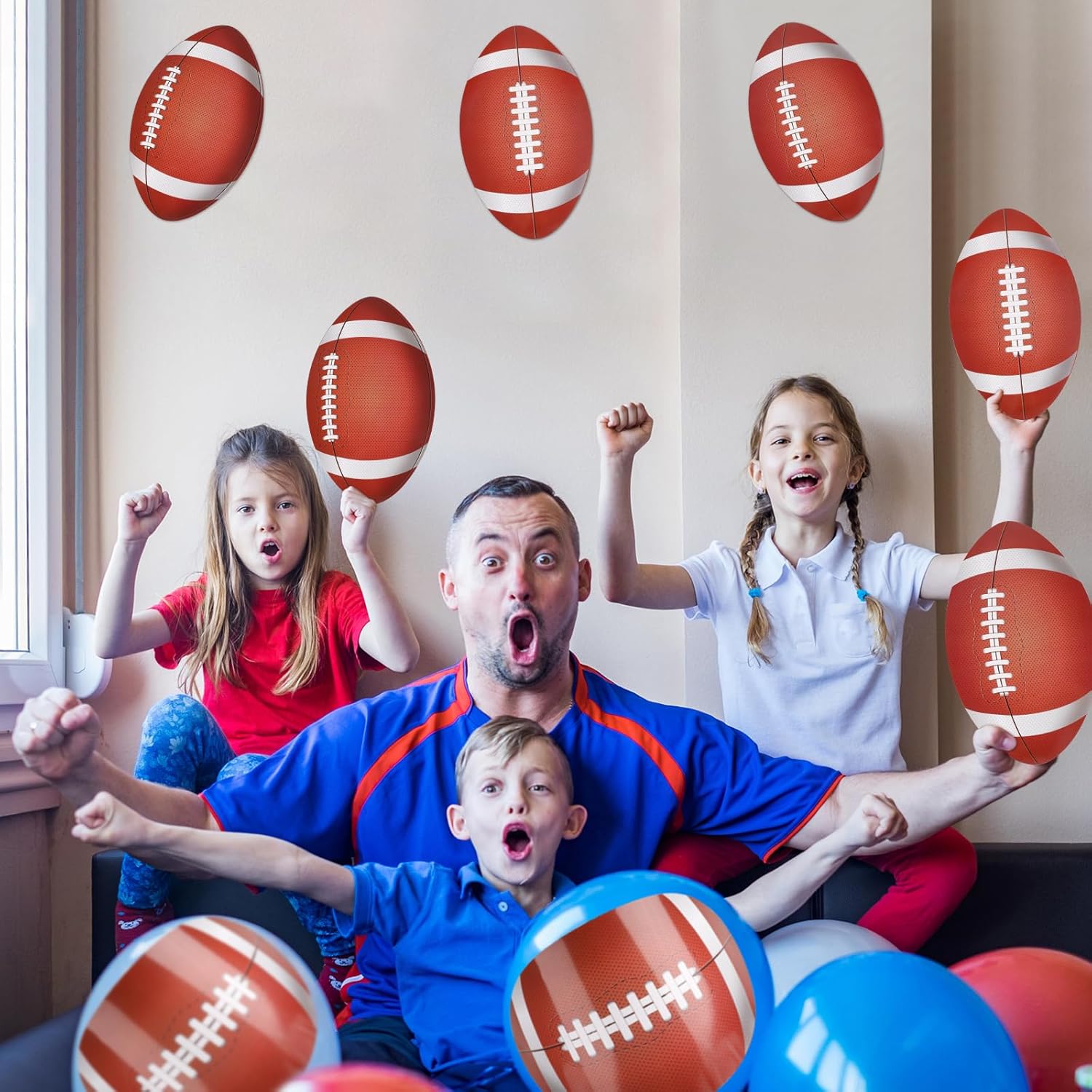 45PCS Football Cutout Paper Football Cutouts for Classroom Decorations