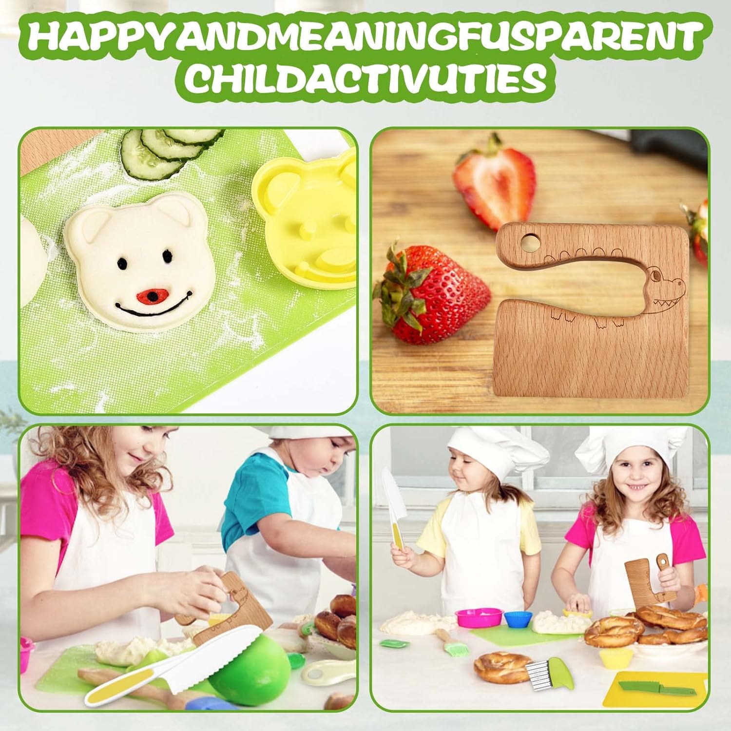 18 Pieces Montessori Kitchen Tools Toy Set for Toddlers Kids