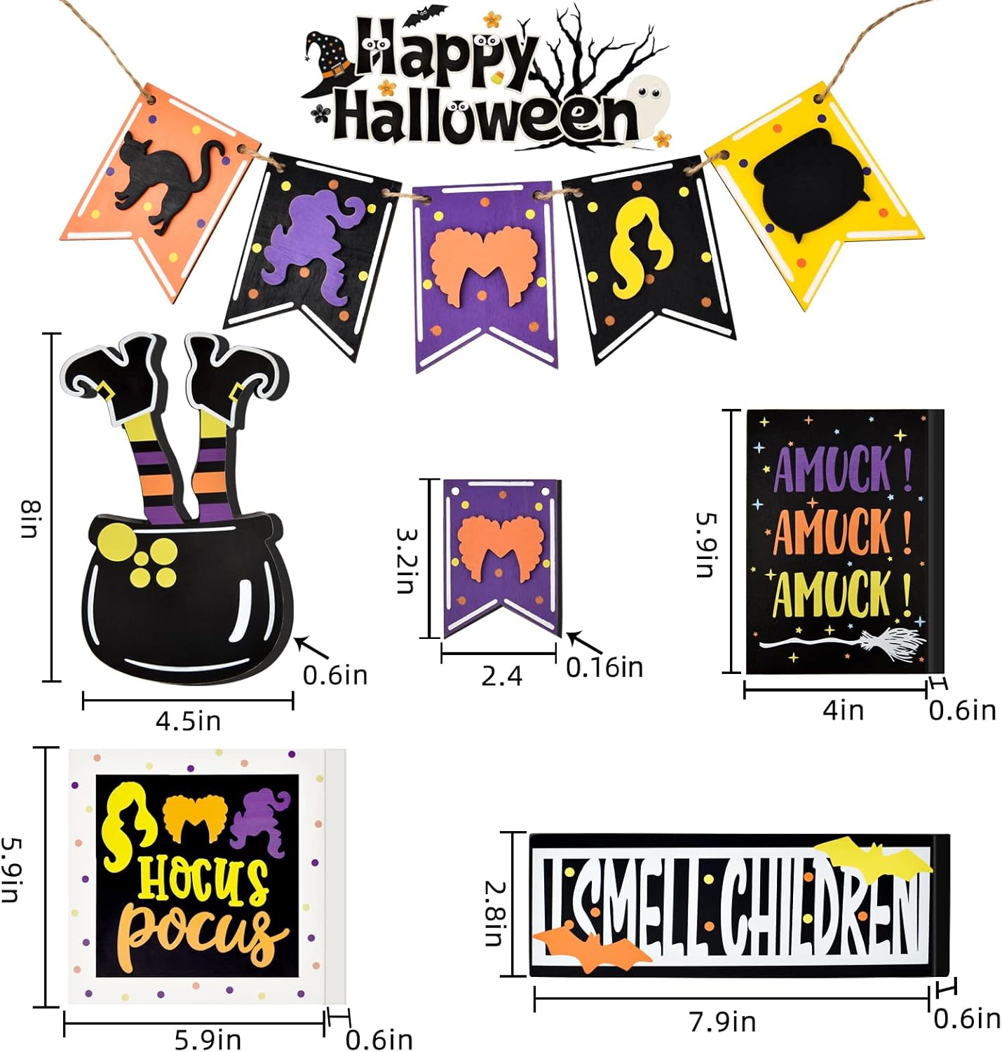 Hocus Pocus Decor Set for Halloween Party