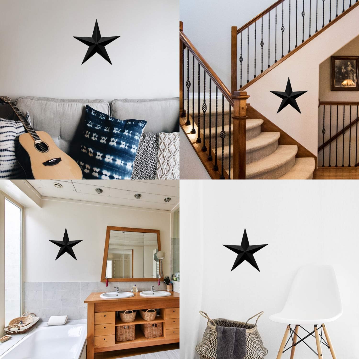 EcoRise Dark Bronze Barn Star Wall Decor 22