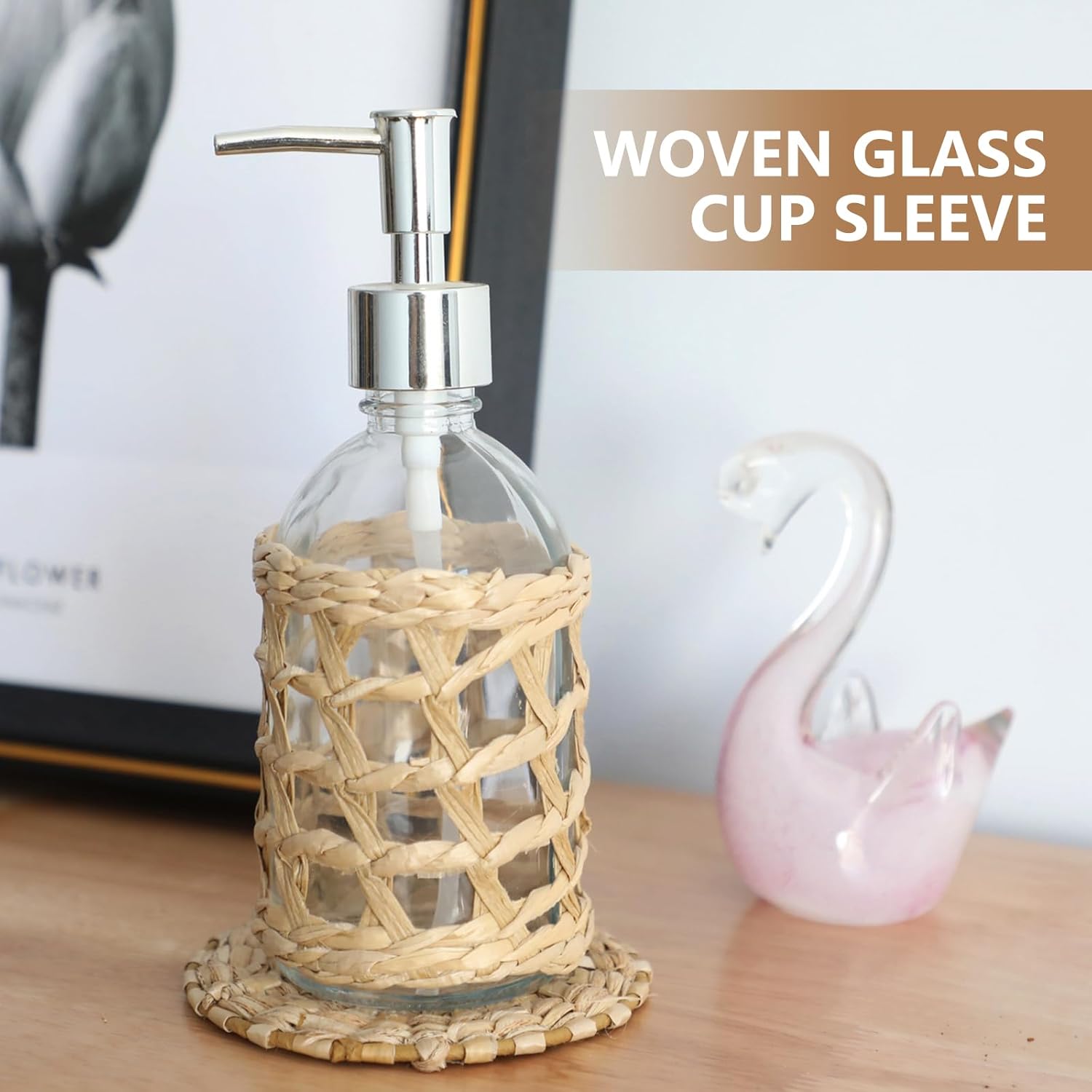 GANAZONO Reusable Rattan Vase Sleeve Set