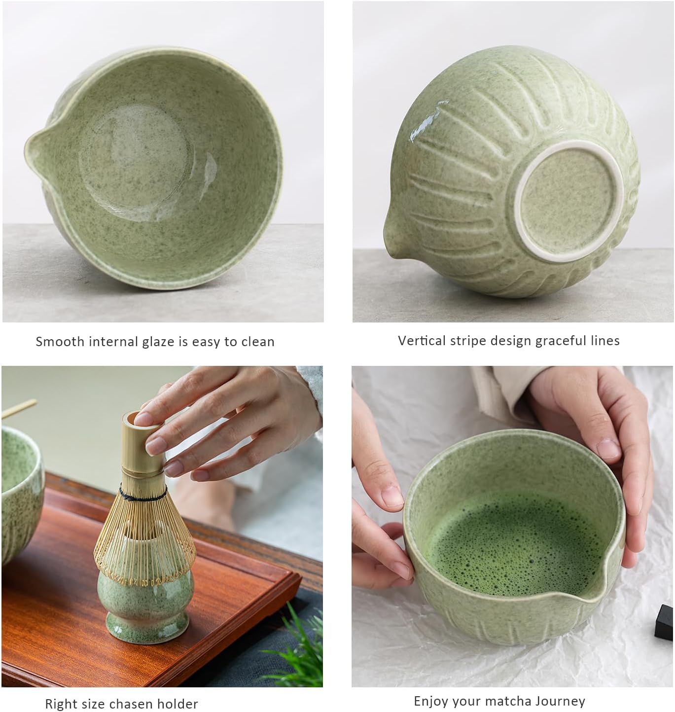 Tang Pin Matcha Set - 4pc Matcha Kit for Tea Ceremony