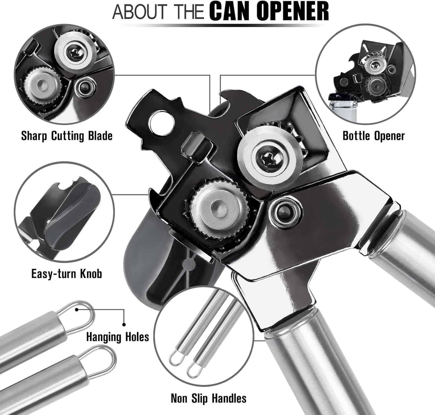 BYVOV 9-Inch Stainless Steel Can Opener Manual