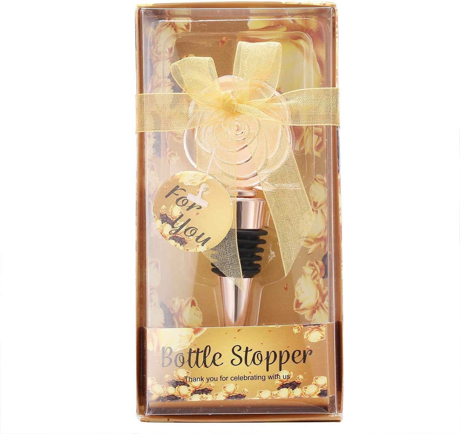 15 Pcs Rose Wine Stoppers Wedding Favors for Guests