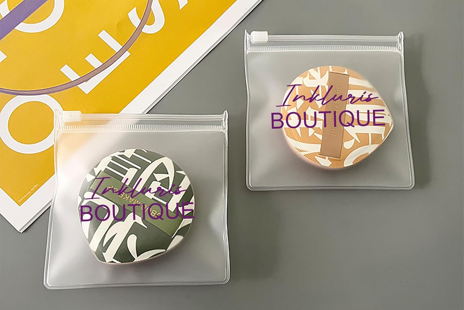 Customizable Matt Frosted Jewelry Bags with Slider Zipper 50PCS